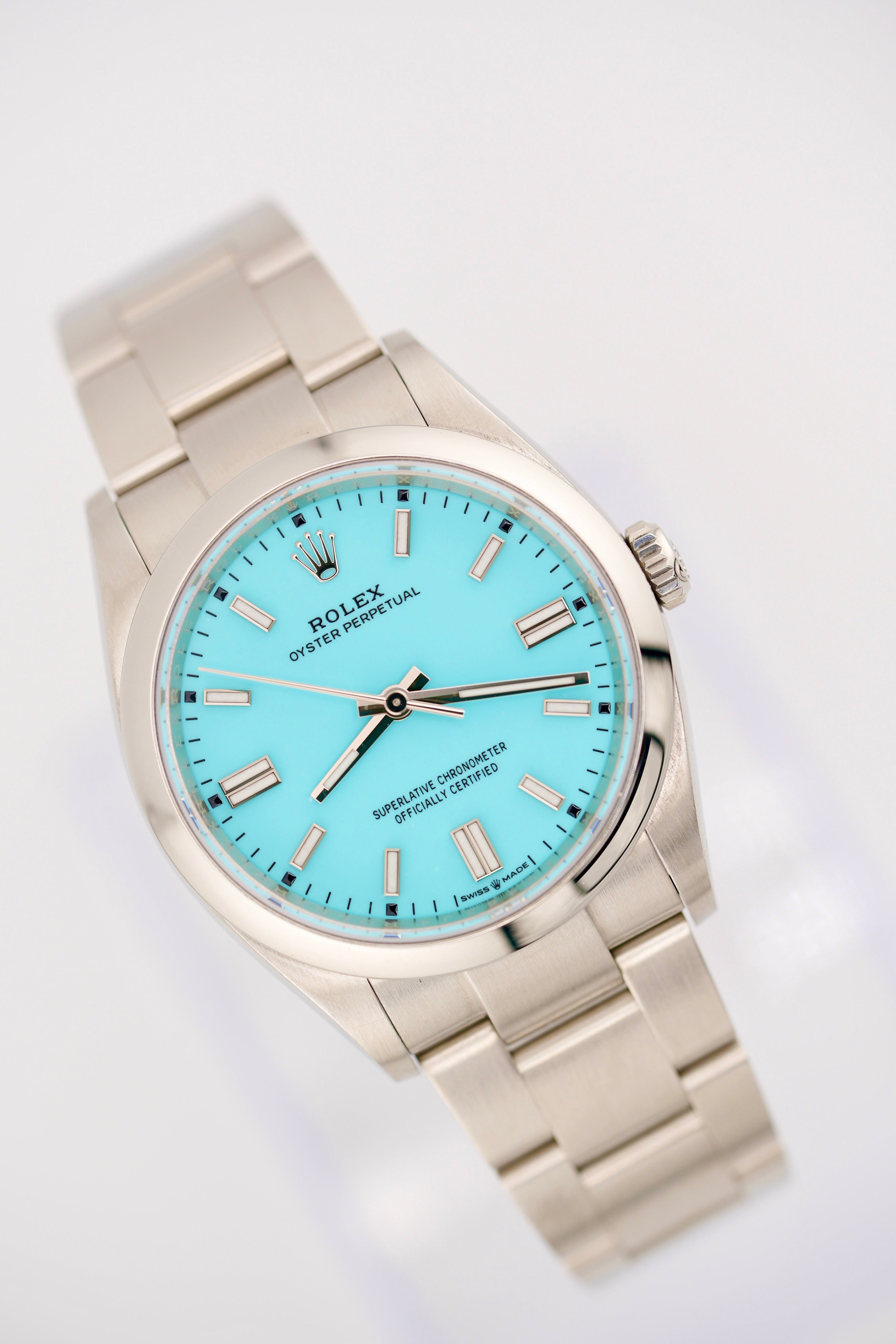 Rolex Oyster Perpetual 126000 "Tiffany" (2024 Box & Papers)