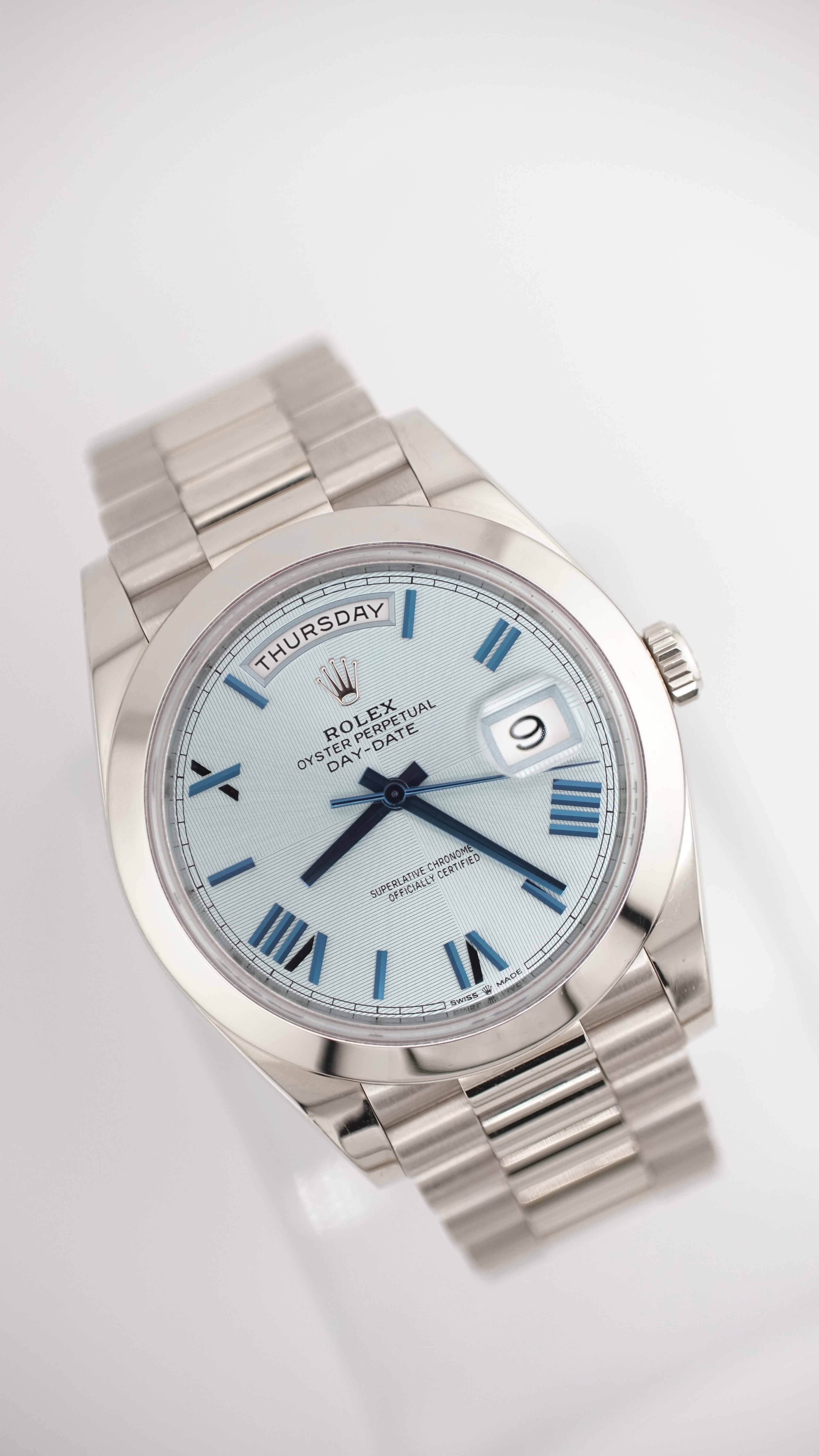 Rolex Daydate 40 228206 "Ice Quadrant Dial" (2021 Box & Papers)