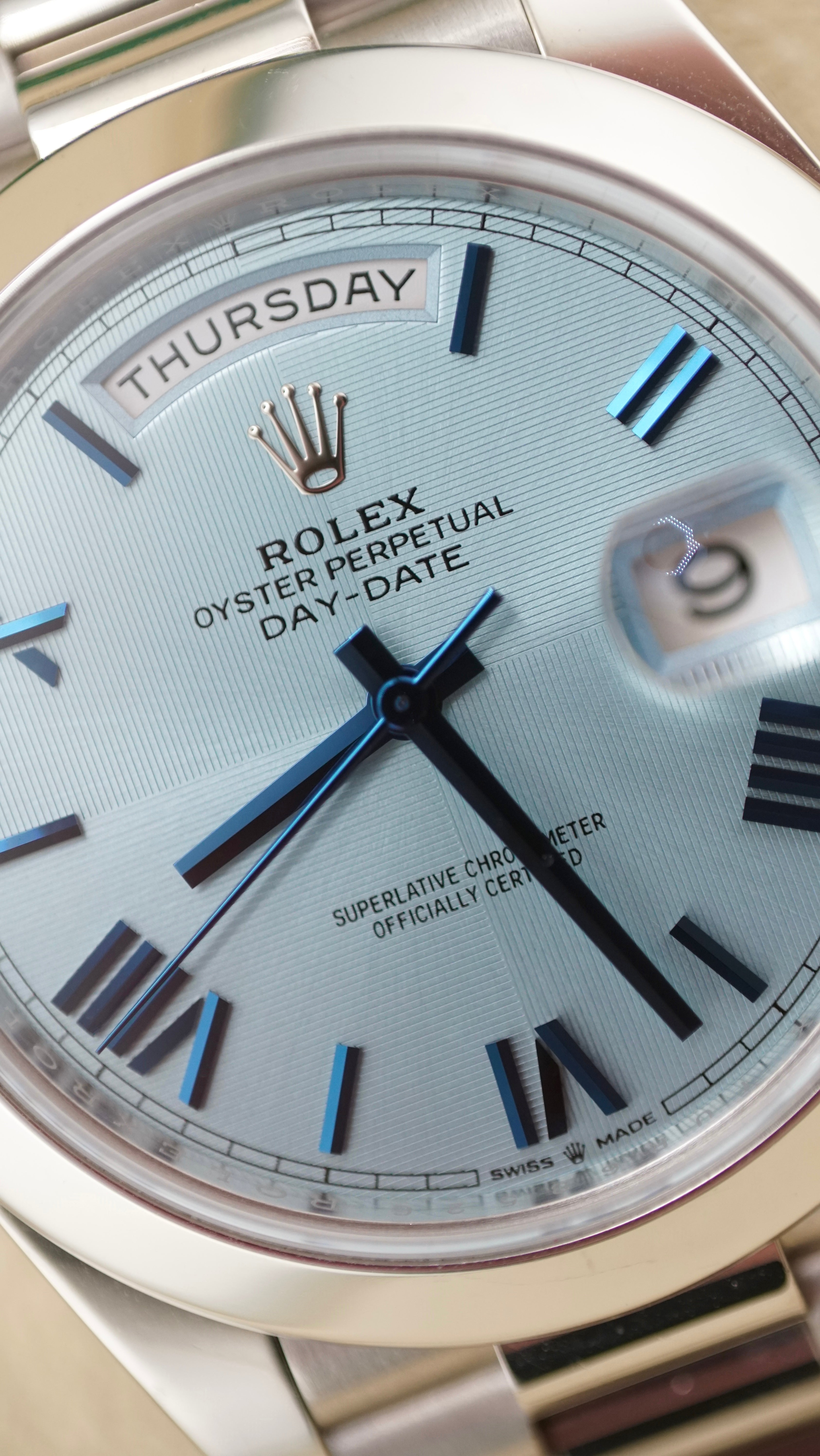 Rolex Daydate 40 228206 "Ice Quadrant Dial" (2021 Box & Papers)