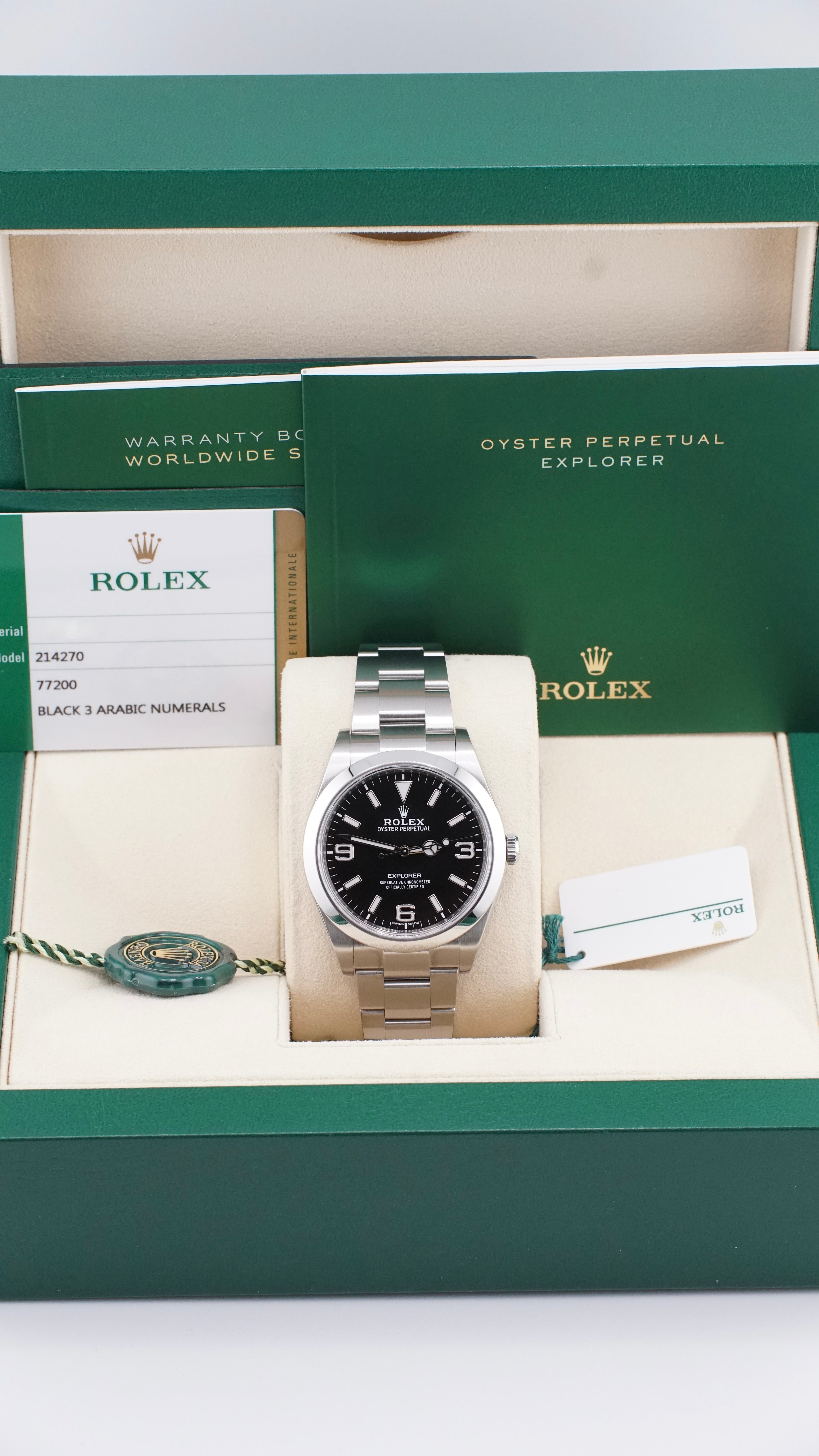 Rolex Explorer 39mm 214270 (2019 Box & Papers)