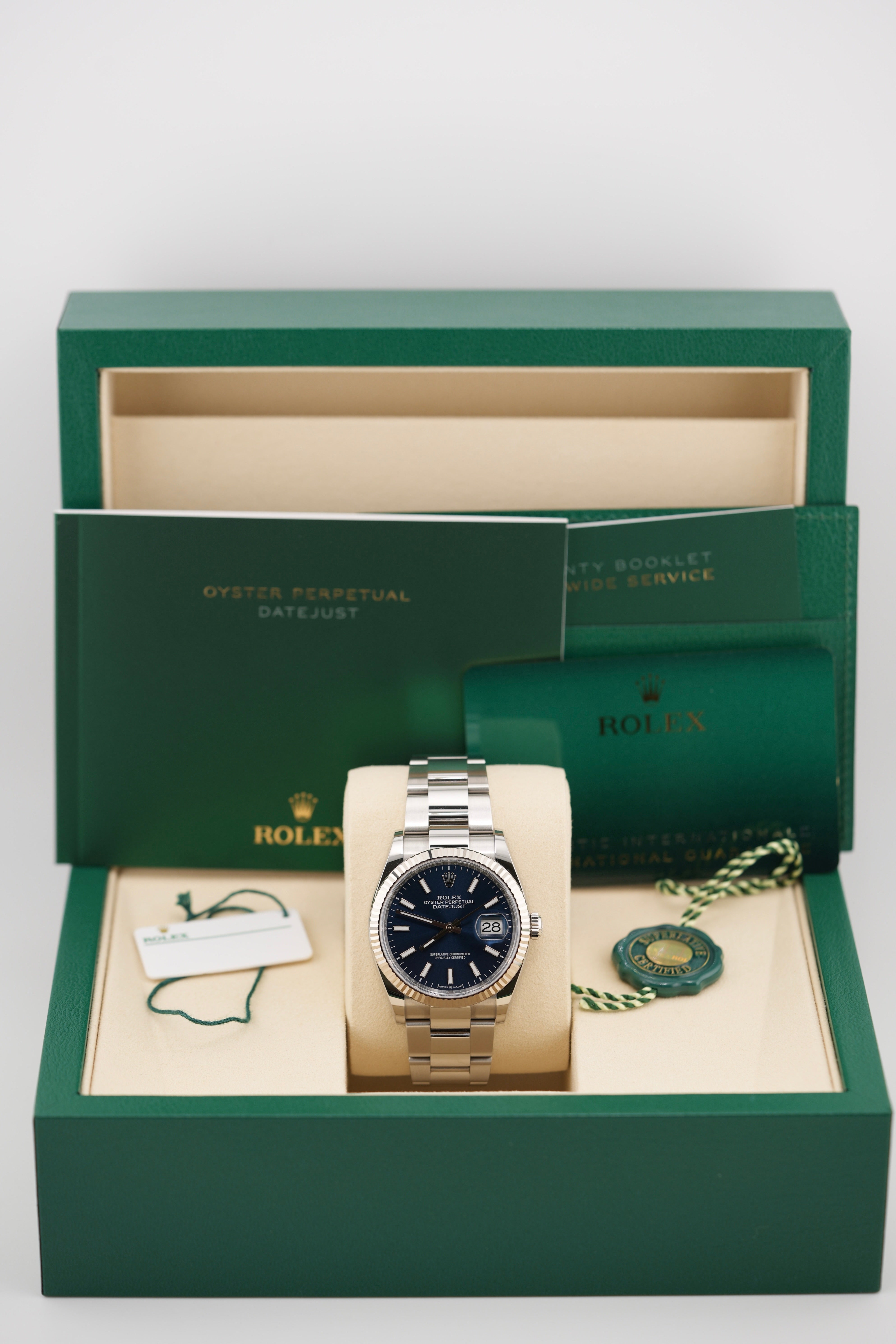 Rolex Datejust 36MM 126234 "Blue Stick" (2025 Box & Papers)