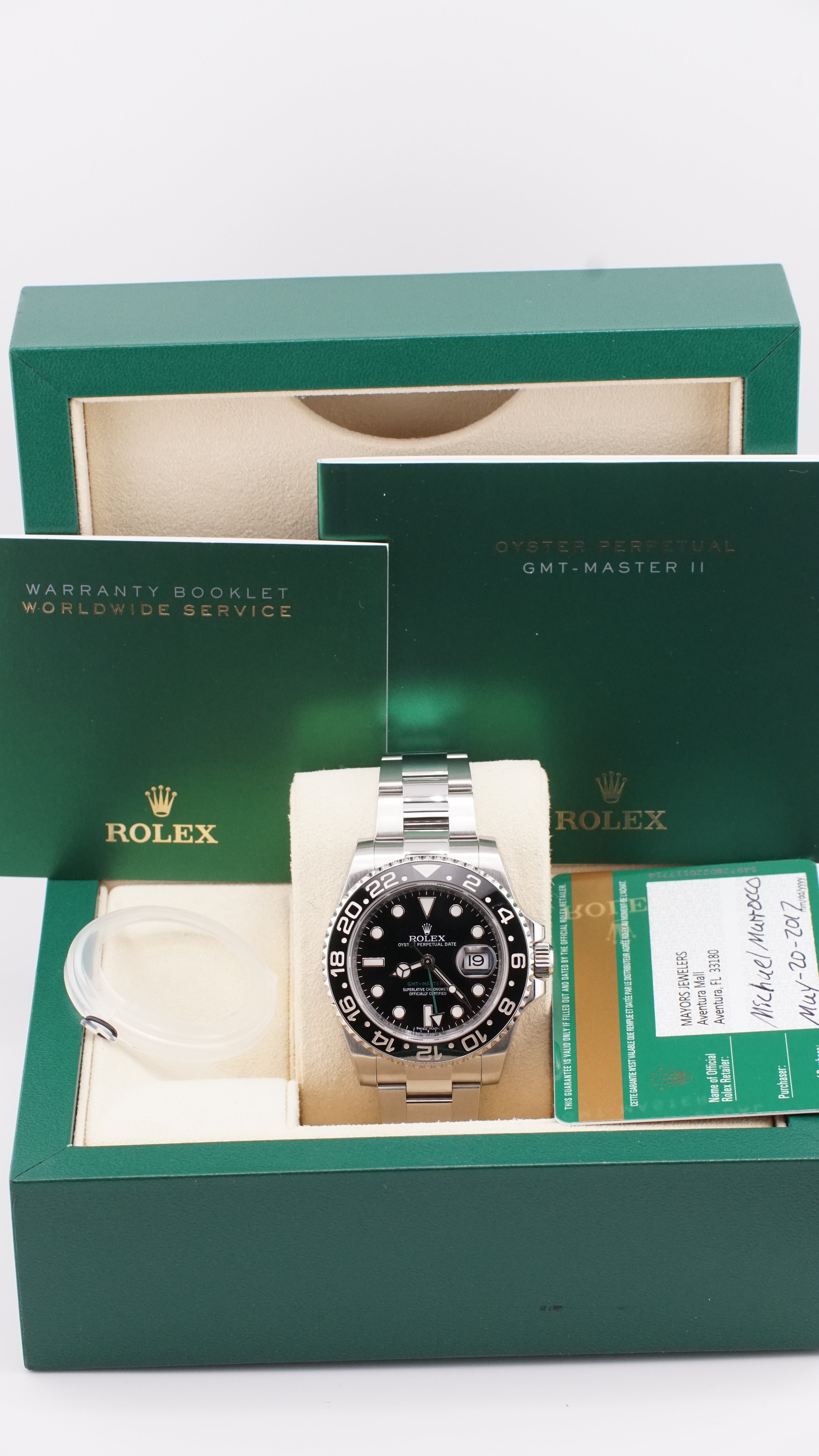 Rolex GMT Master "Green Arrow" 116710LN (2017 Box & Papers)