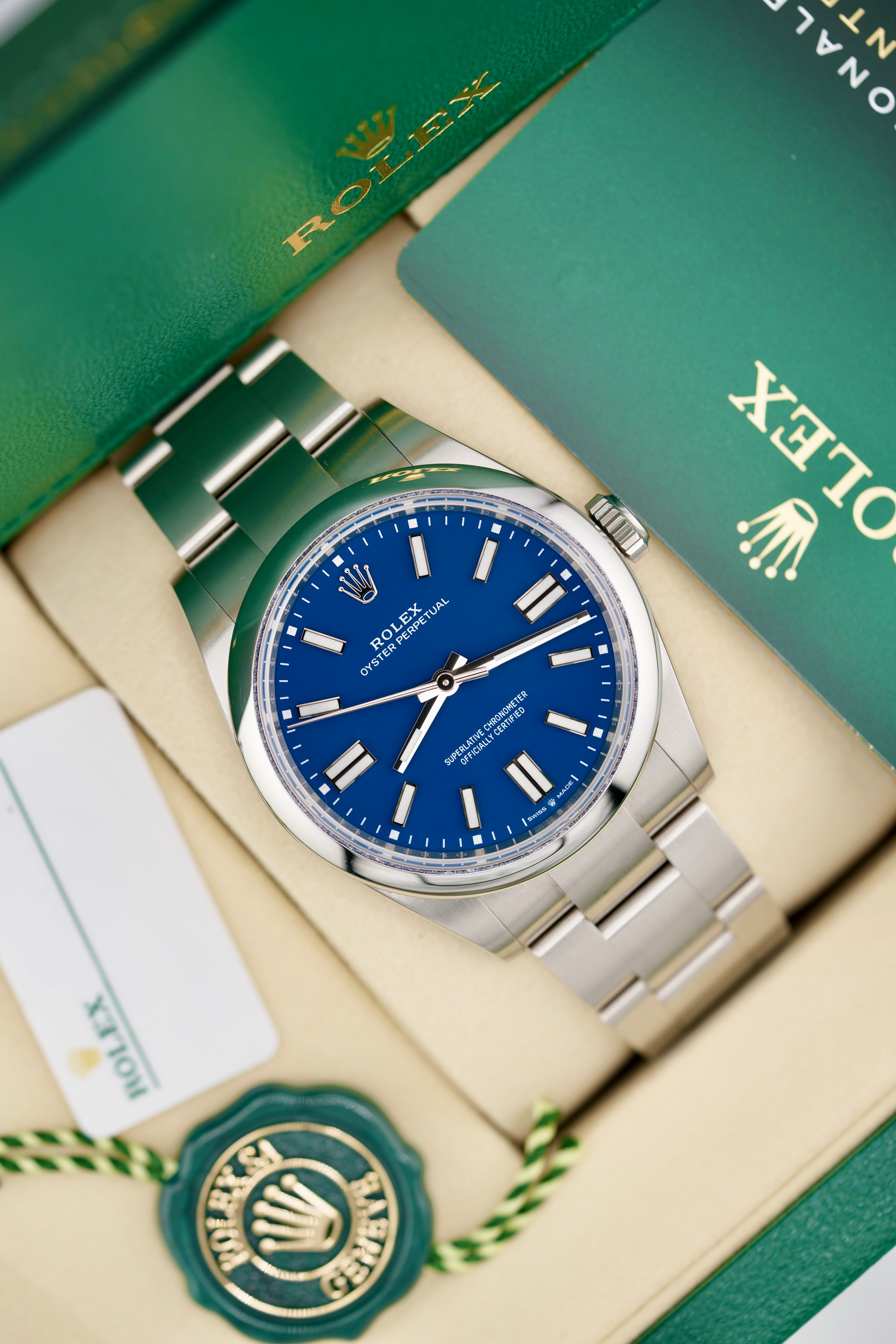 Rolex Oyster Perpetual 41MM "Matte Blue" (2026 UNWORN Box & Papers)