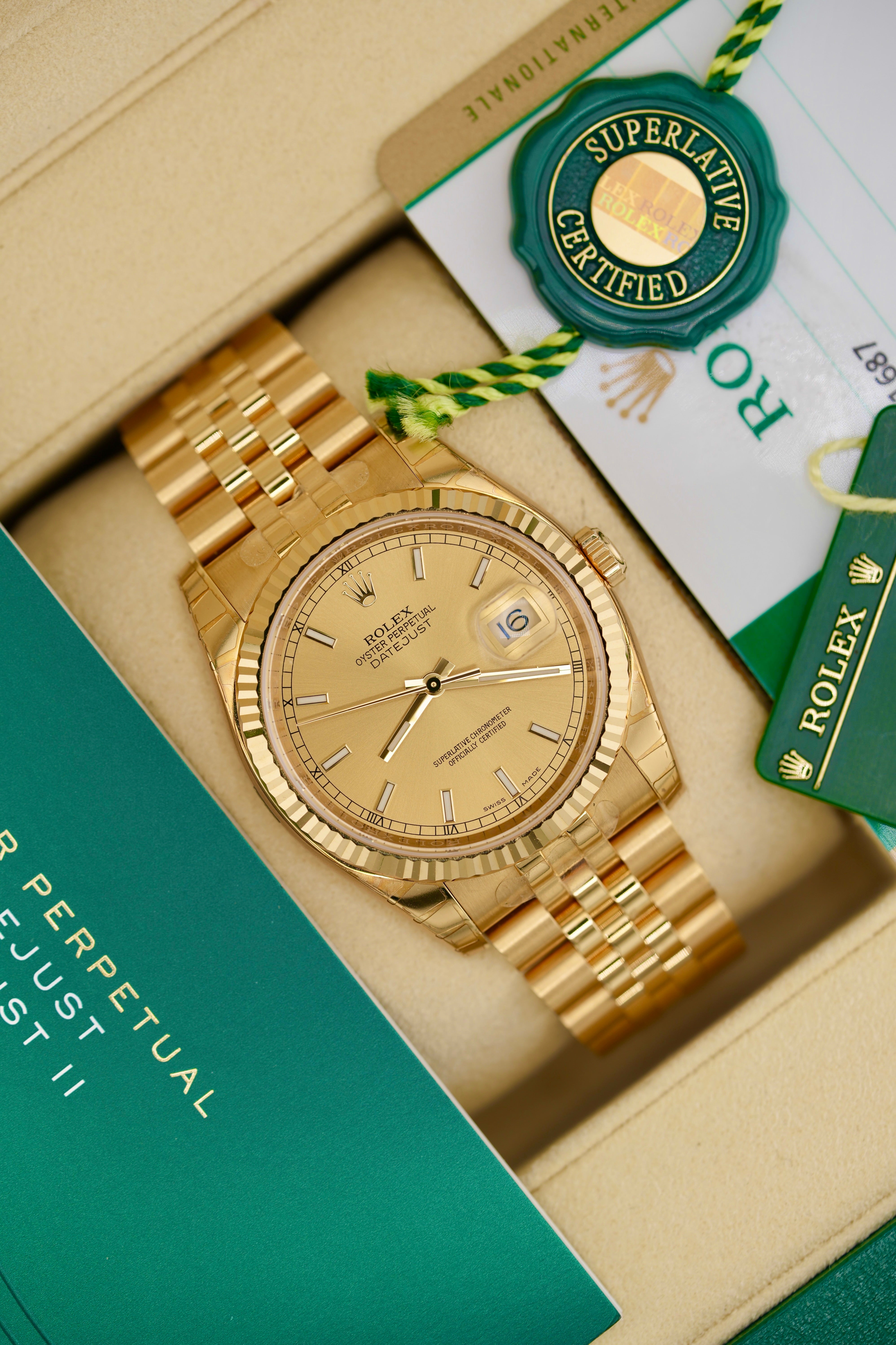 Rolex Datejust 36MM 116238 "Super-jubilee" (2015 UNWORN Box & Papers)