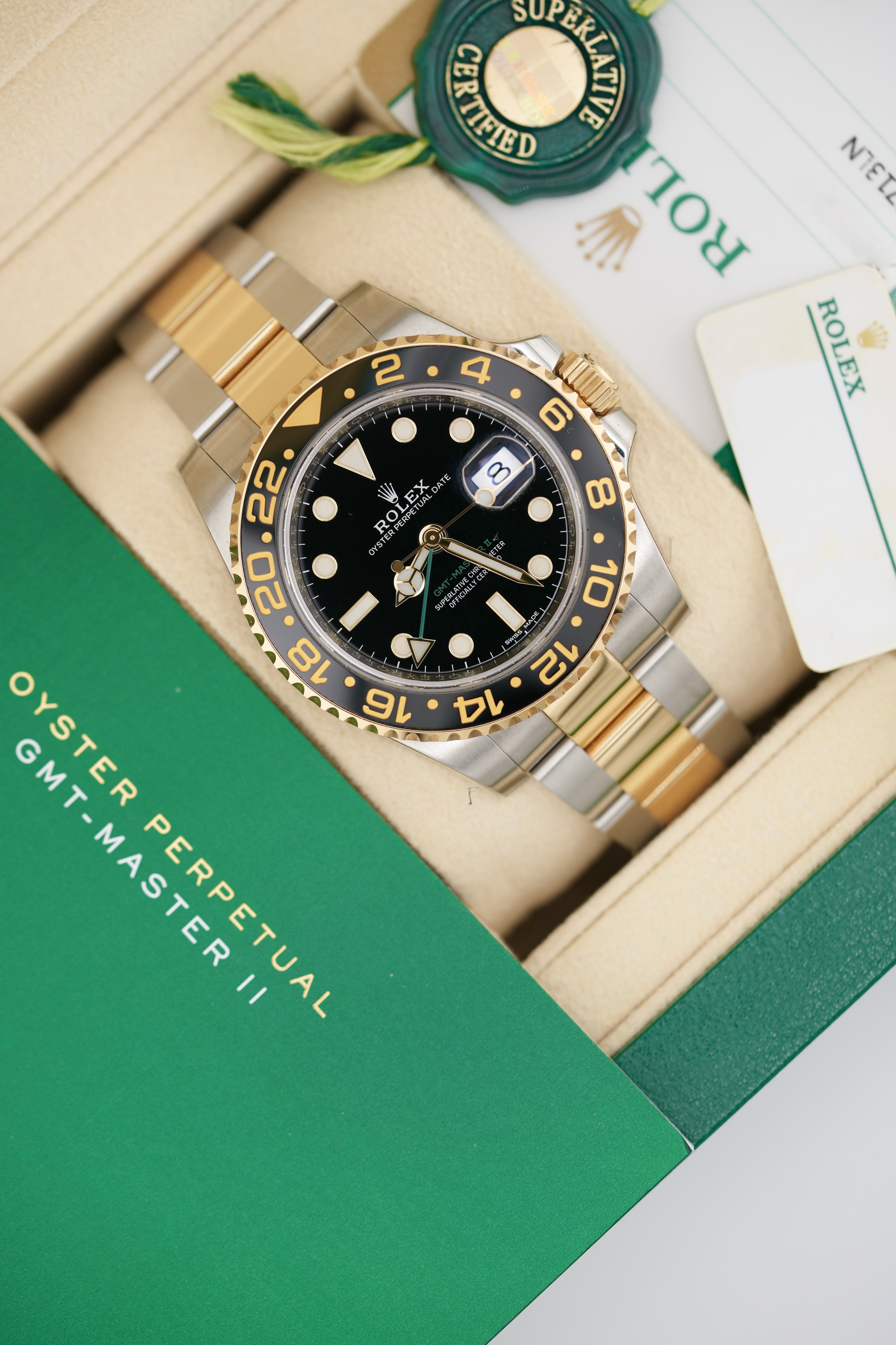 Rolex GMT Master II 116713LN "Green Arrow" (2017 UNWORN Box & Papers)