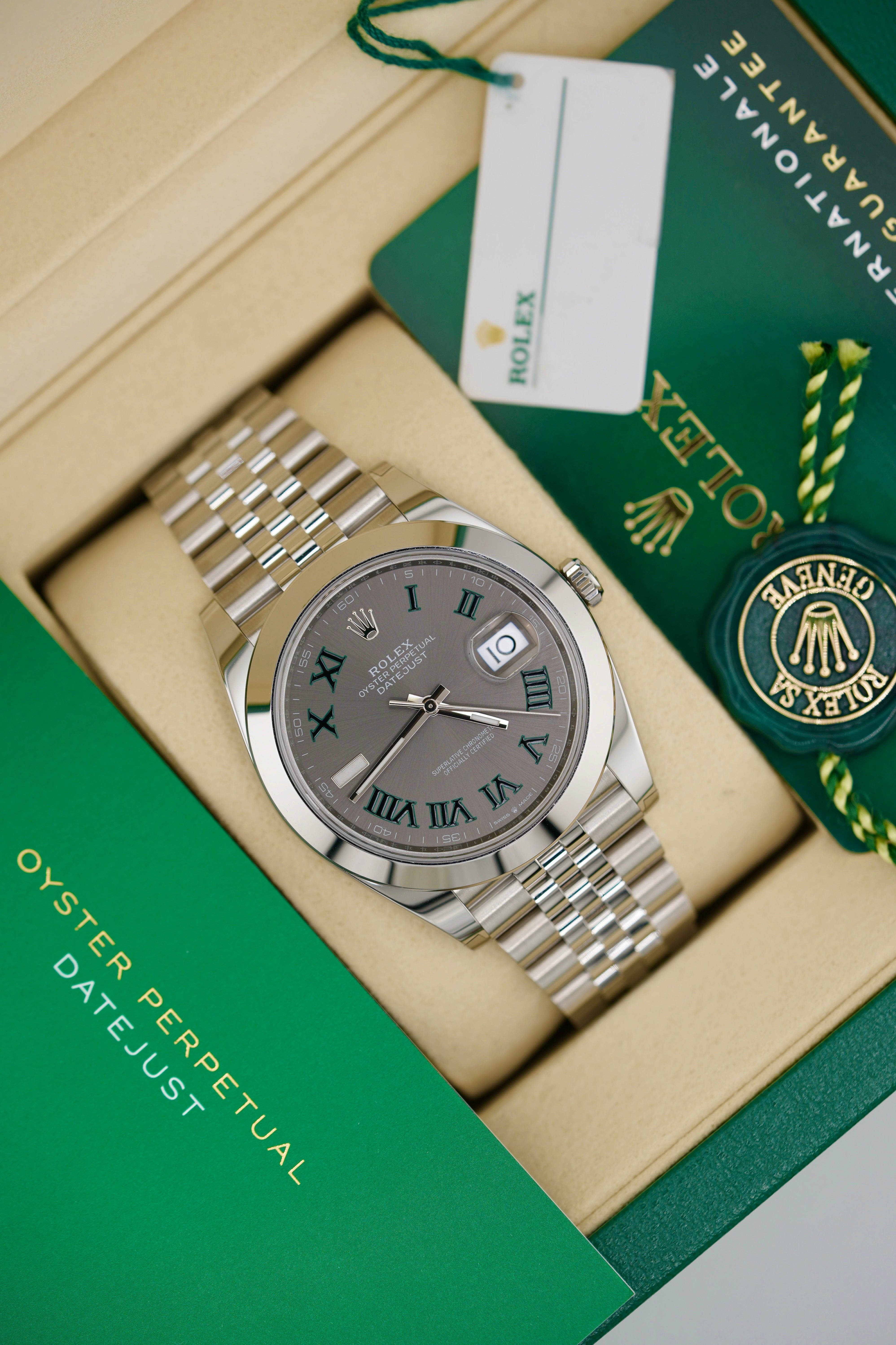 Rolex Datejust 41mm 126300 "Wimbeldon" (2026 UNWORN Box & Papers)