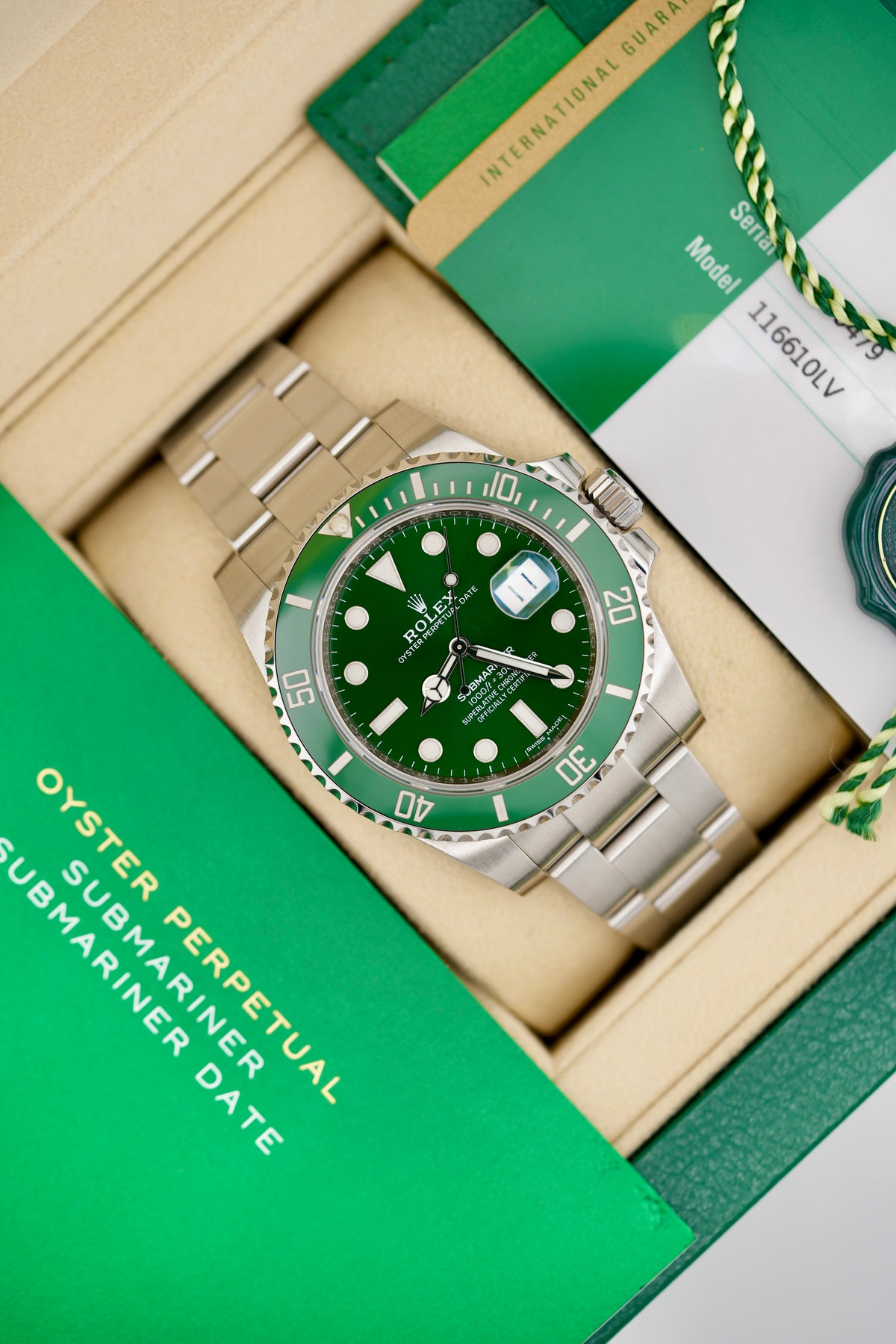 Rolex Submariner 116610LV 40MM "HULK" (2018 Box & Papers)