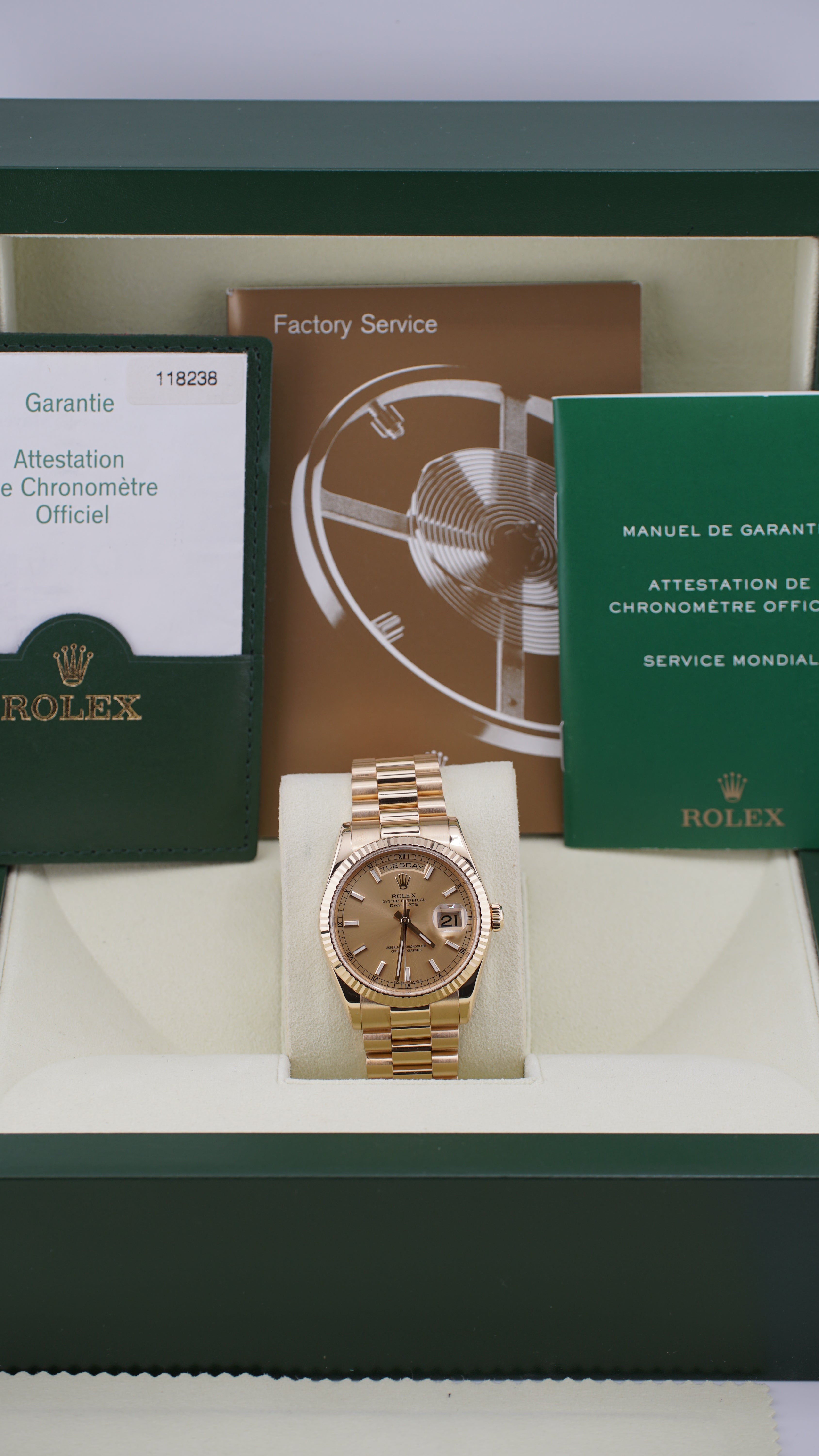 Rolex Day-date 118238 (Box & Papers)