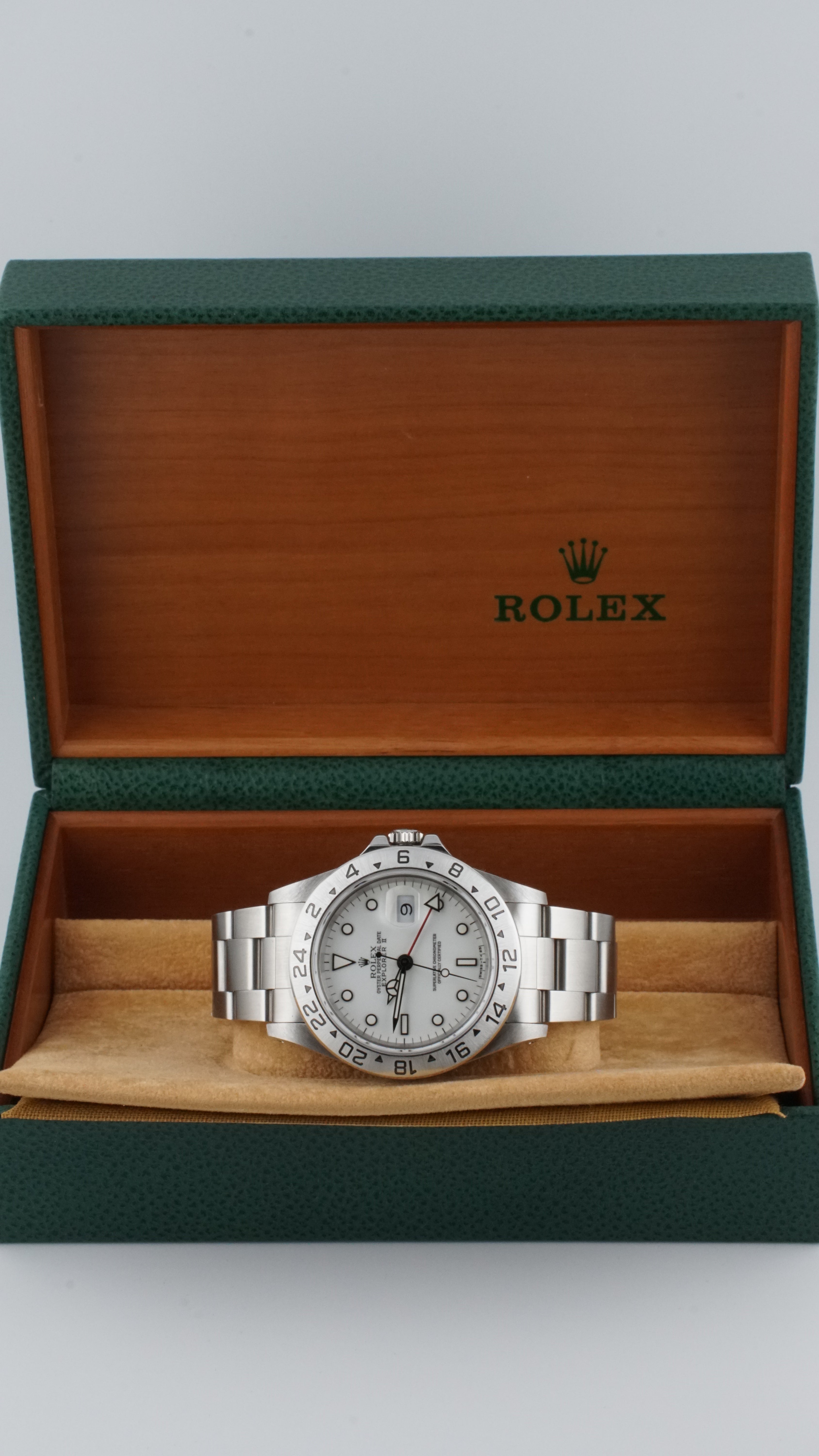 Rolex Explorer II 16570 "Cream Polar" (Watch & Box 1997)