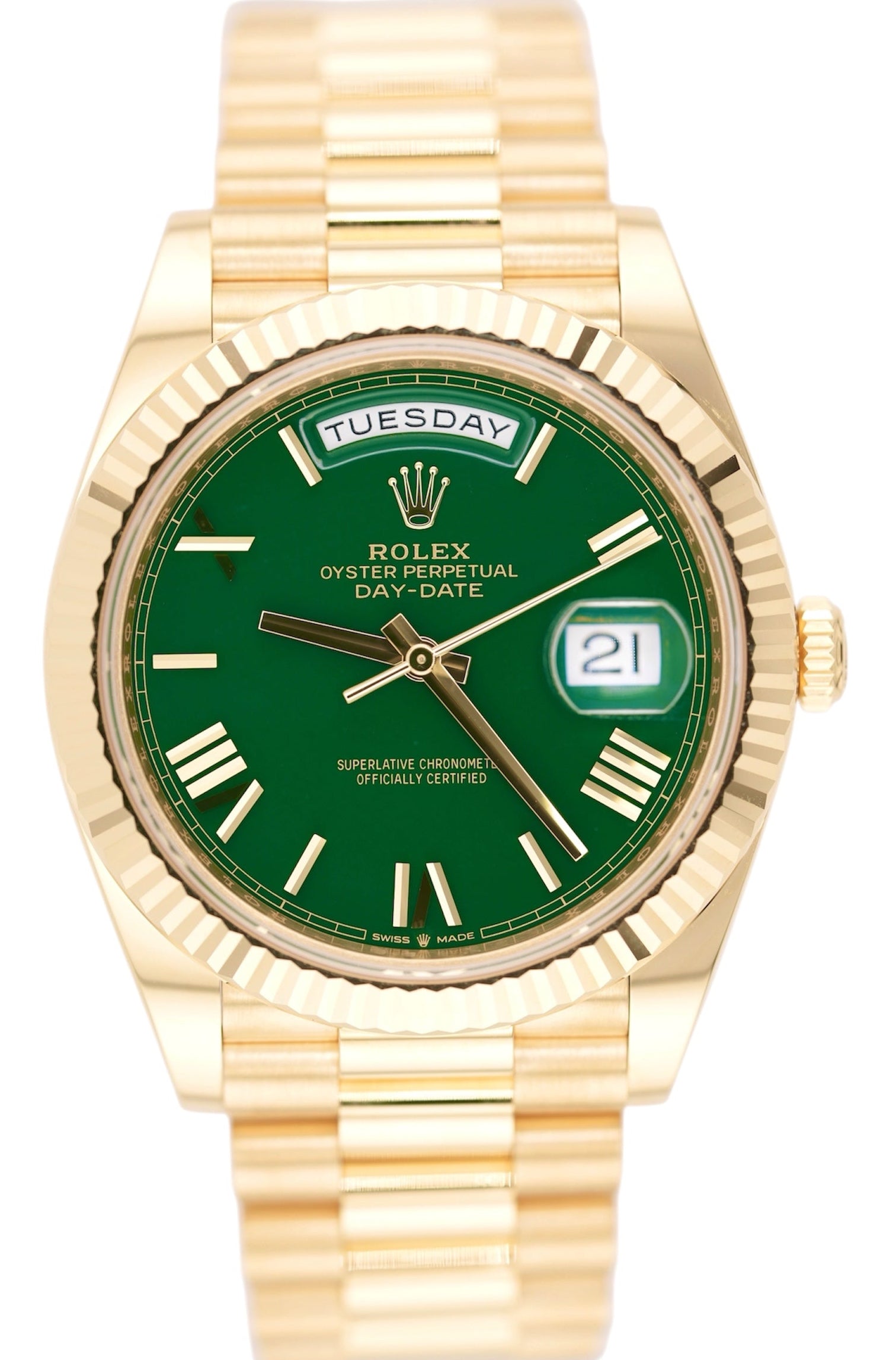 Rolex Day-date 40MM 228238 "Money Green" (2026 Box & Papers)