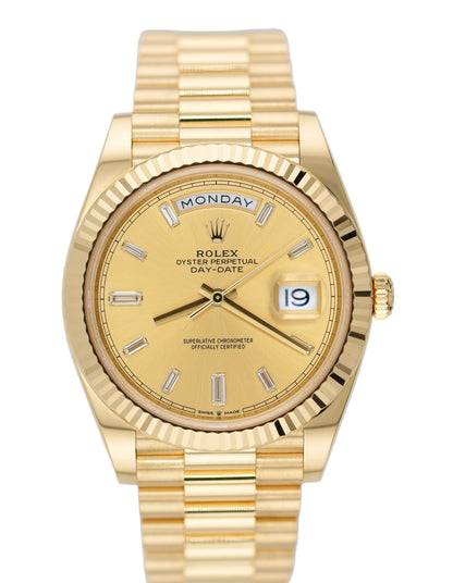 Rolex Day-date 40MM 228238 "Baguette" (2024 Box & Papers)