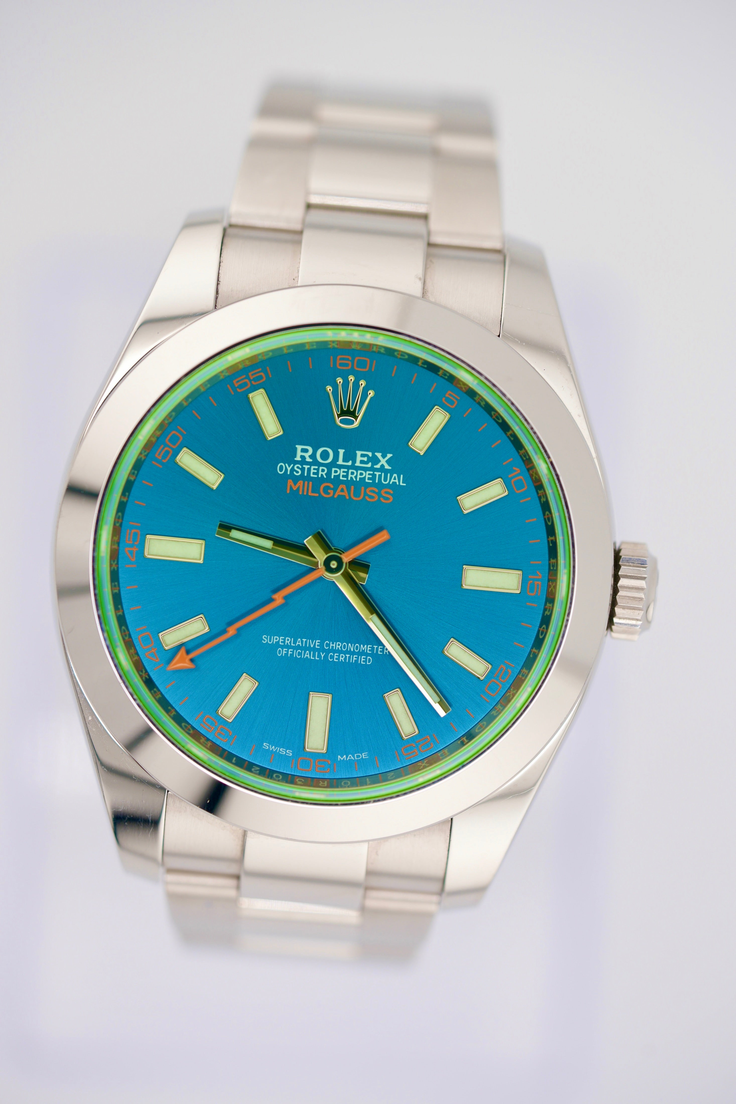 Rolex Milgauss 116400GV "Z-Blue" (2019 Box & Papers)