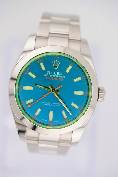 Rolex Milgauss 116400GV "Z-Blue" (2019 Box & Papers)