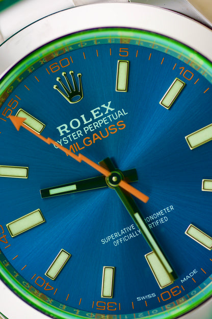 Rolex Milgauss 116400GV "Z-Blue" (2019 Box & Papers)