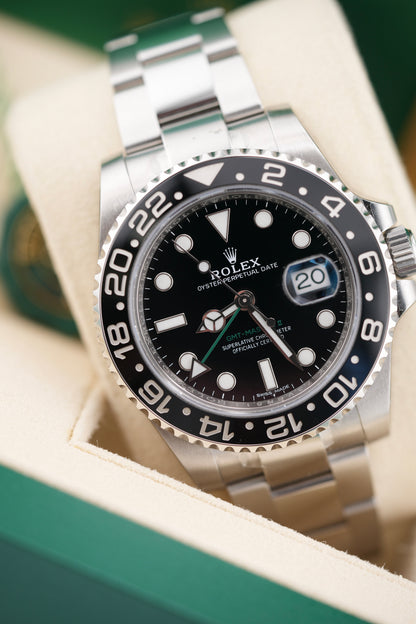 Rolex GMT Master II 116710LN "Green Arrow" (2020 NEW FULL STICKERS - Box & Papers)