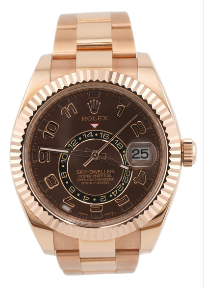 Rolex Skydweller 326935 "Chocolate Arabic" (Box & Papers)