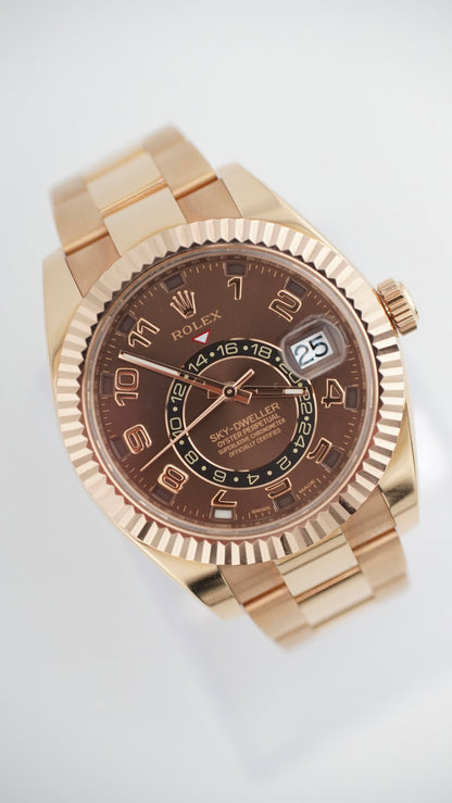 Rolex Skydweller 326935 "Chocolate Arabic" (Box & Papers)