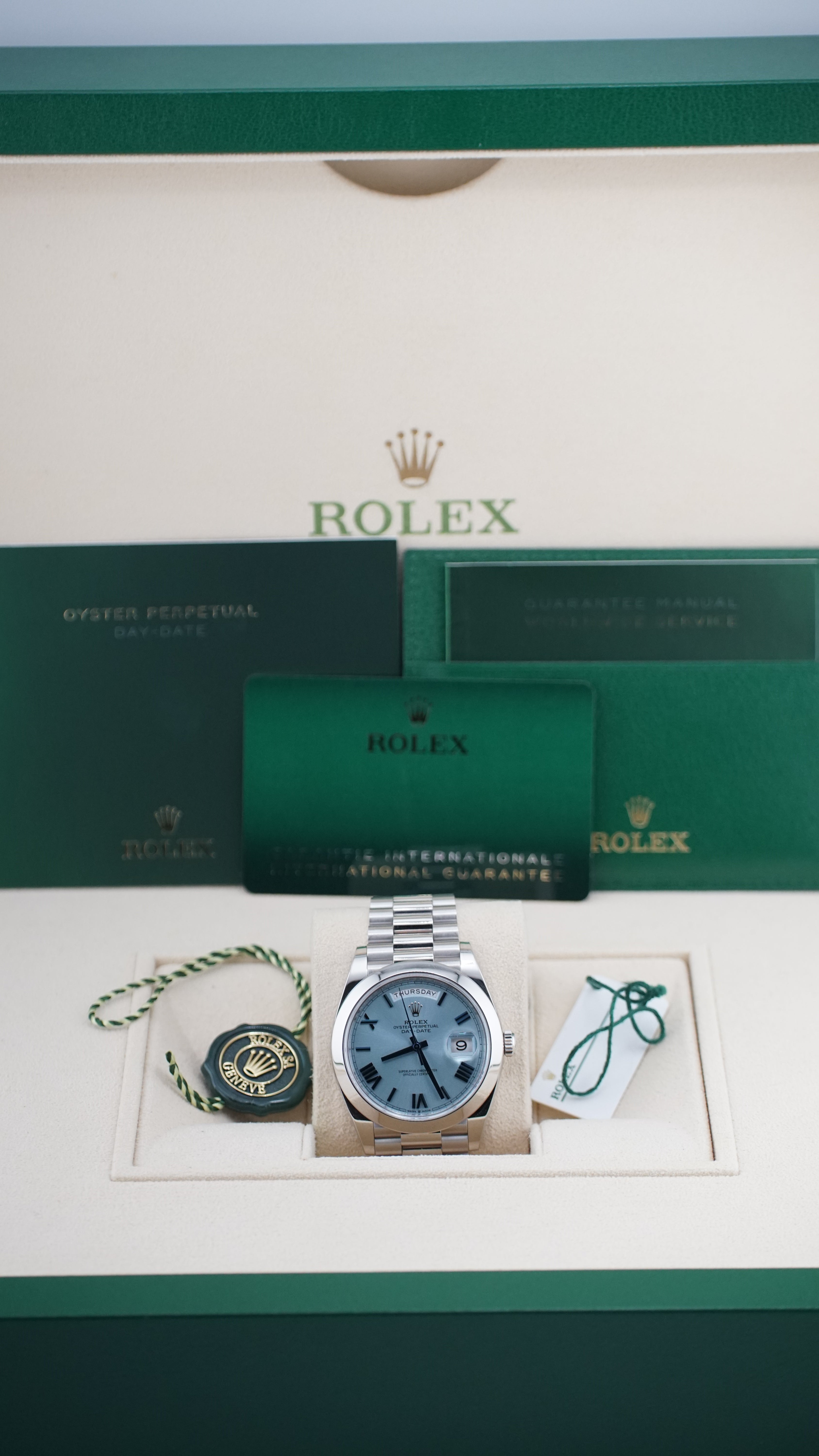 Rolex Daydate 40 228206 "Ice Quadrant Dial" (2021 Box & Papers)