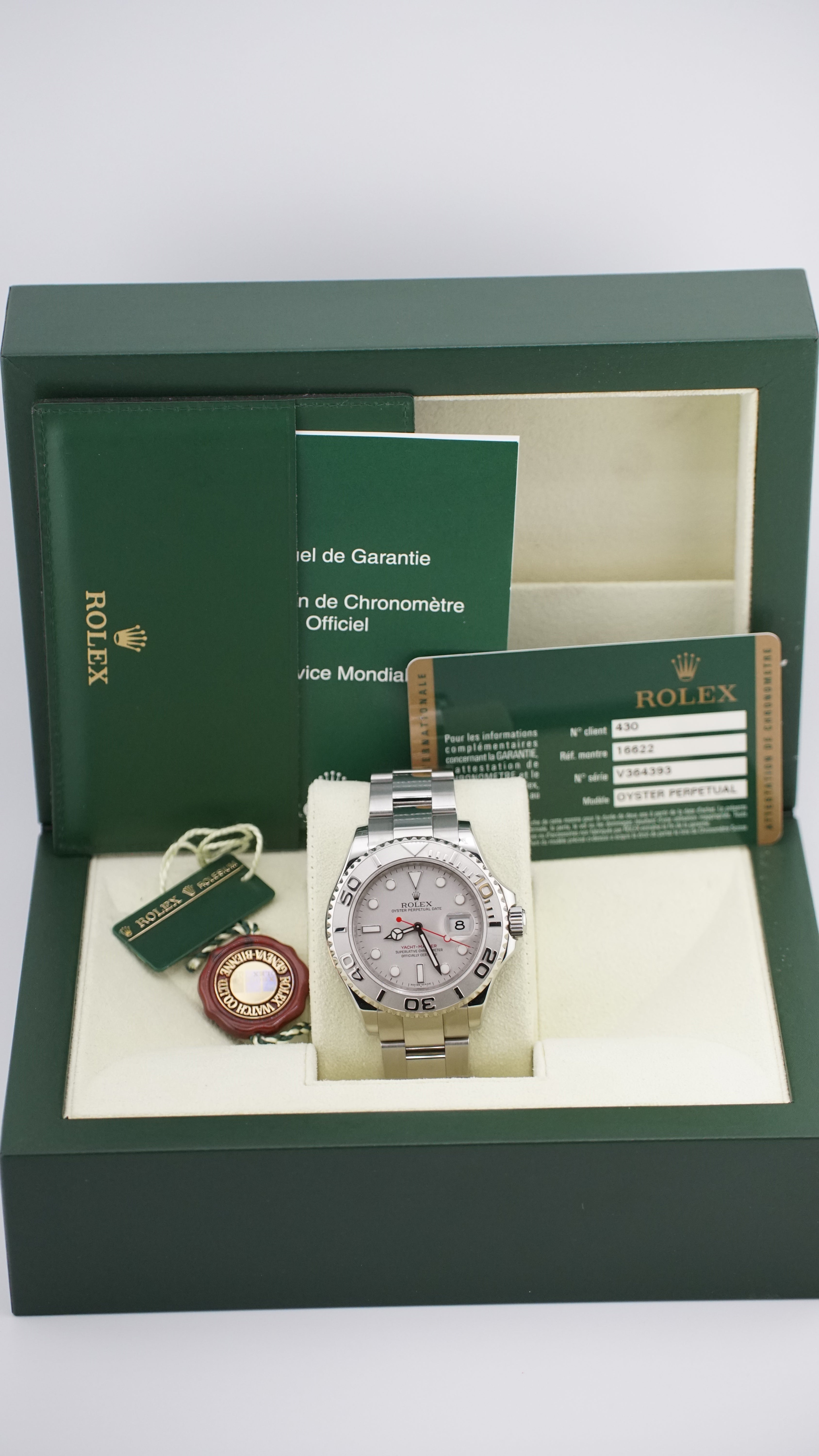 Rolex Yacht-Master Platinum 16622 (2009 Box & Papers)