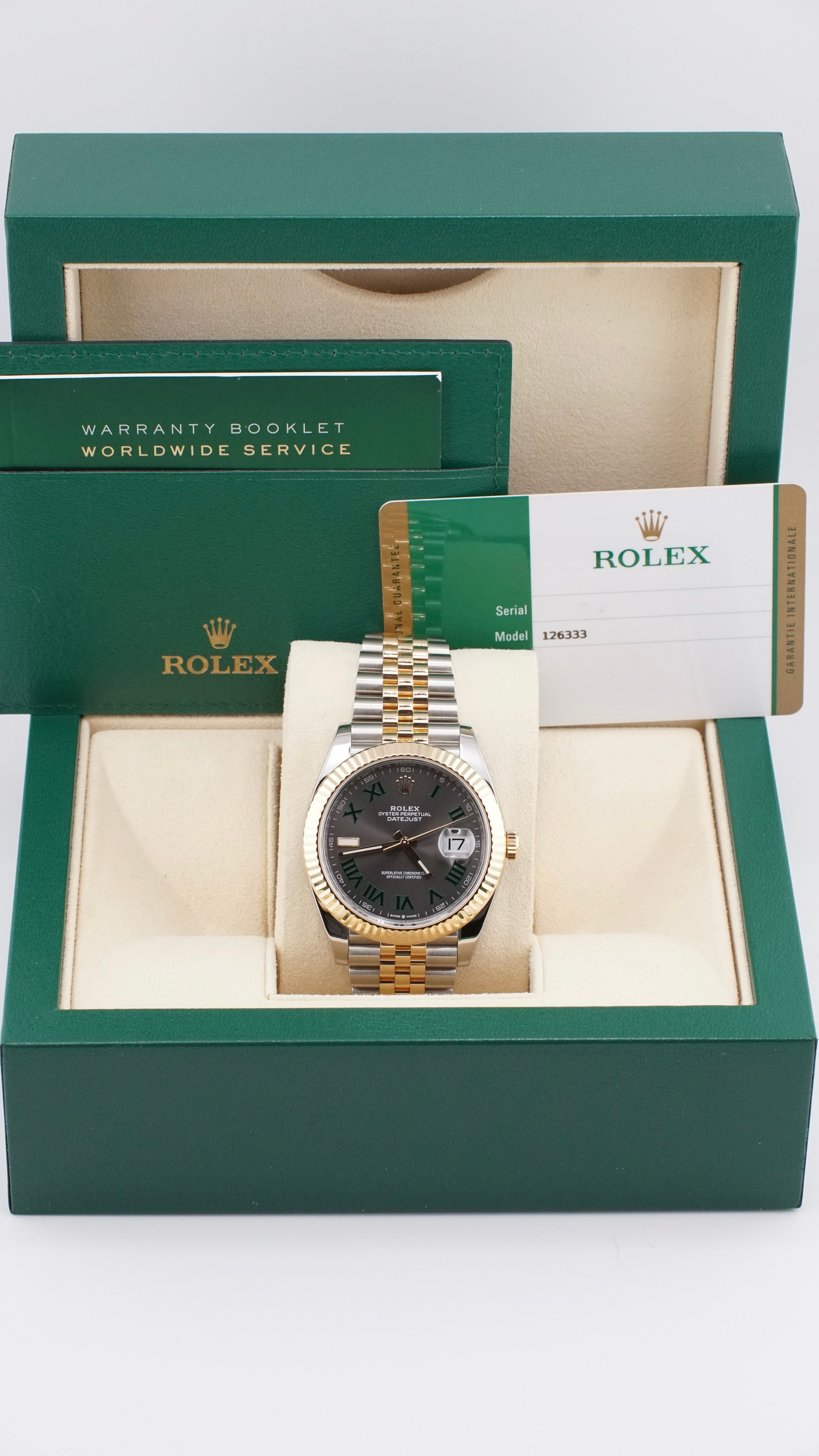 Rolex Datejust 41mm "Wimbledon" 126333 (2020 Box & Papers)