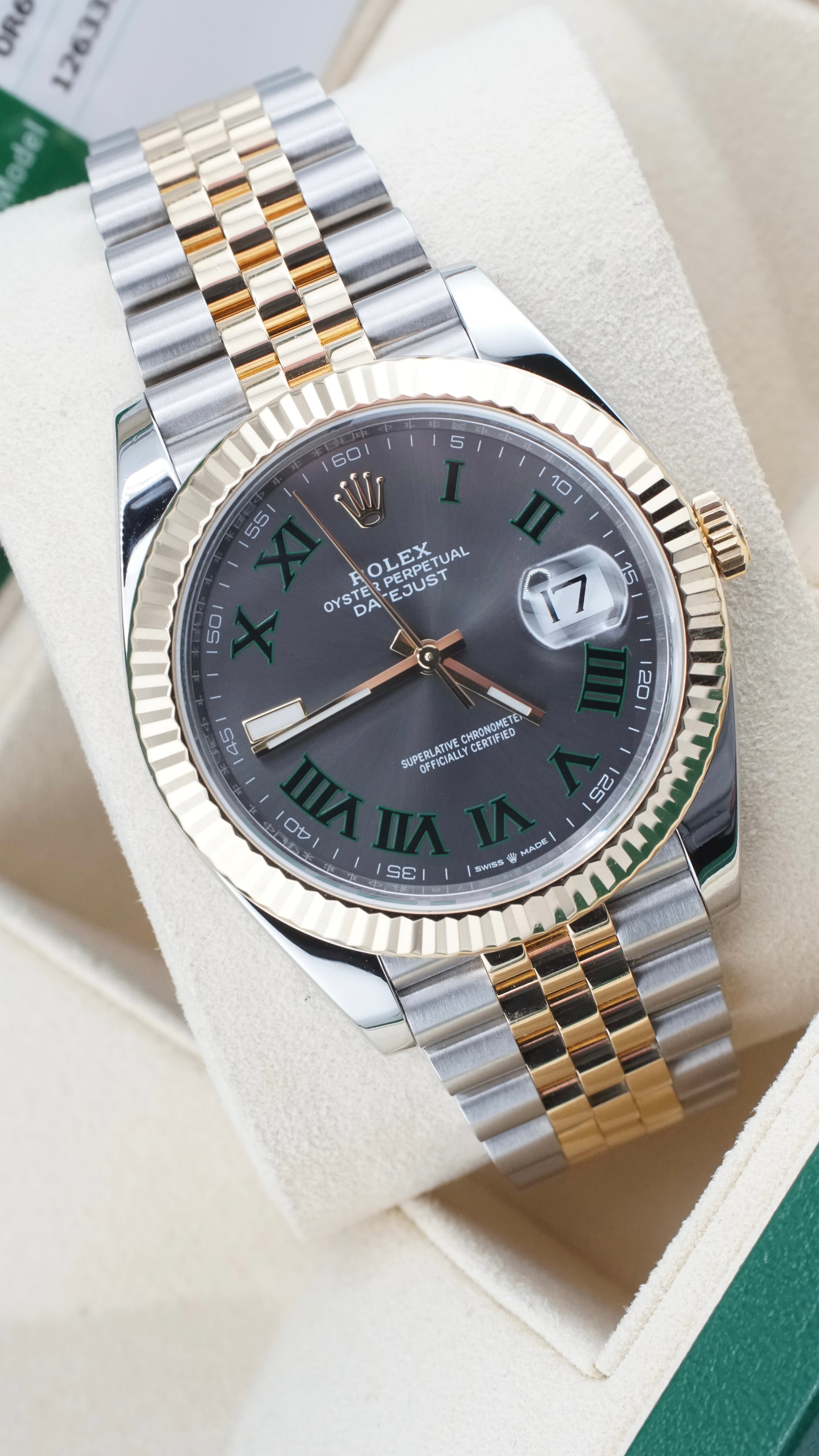 Rolex Datejust 41mm "Wimbledon" 126333 (2020 Box & Papers)