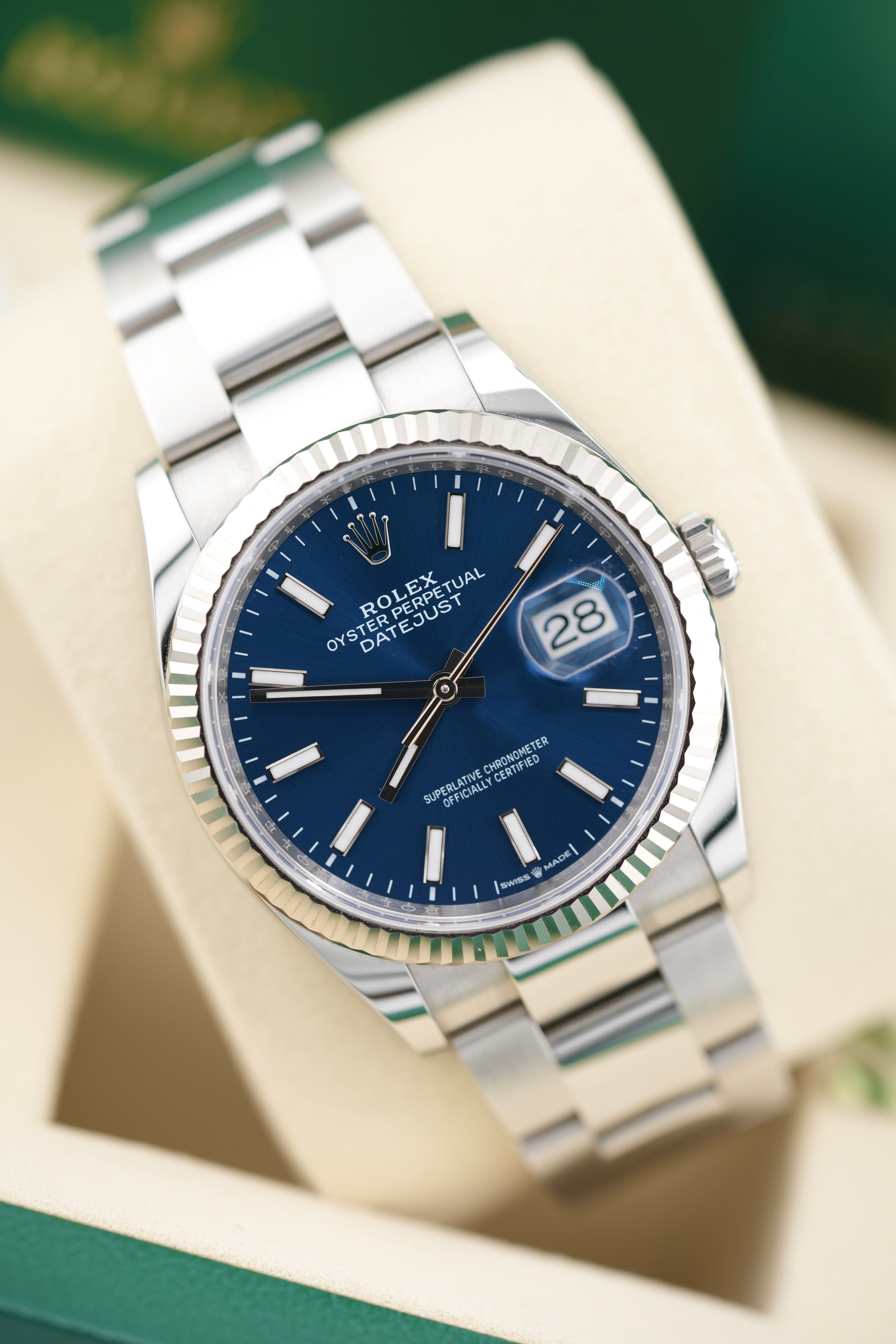 Rolex Datejust 36MM 126234 "Blue Stick" (2025 Box & Papers)