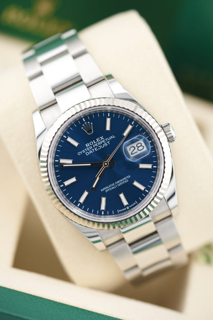 Rolex Datejust 36MM 126234 "Blue Stick" (2025 Box & Papers)