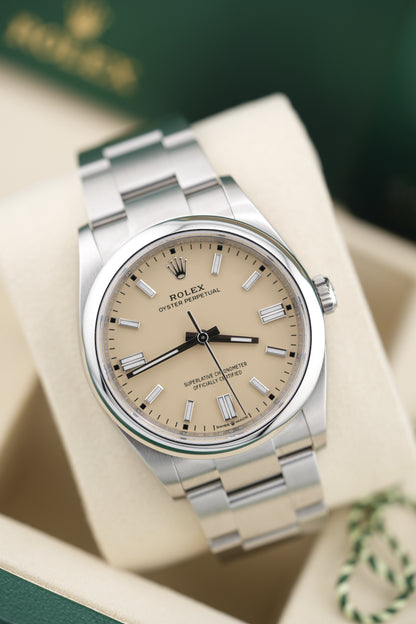 Rolex Oyster Perpetual 126000 "Beige" (2026 Box & Papers)
