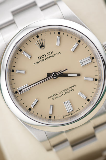 Rolex Oyster Perpetual 126000 "Beige" (2026 Box & Papers)