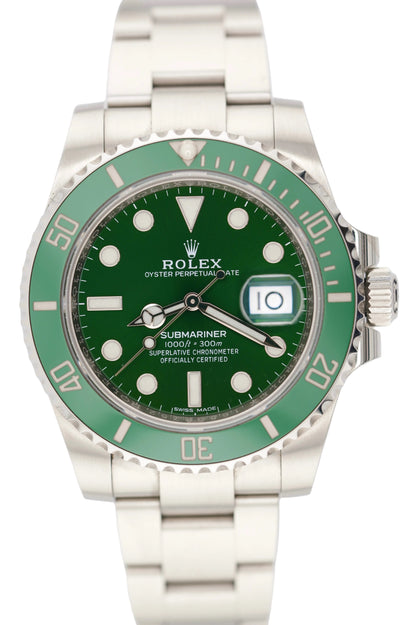 Rolex Submariner 40mm 116610LV "HULK" (2021 NFC Card Box & PAPapers)