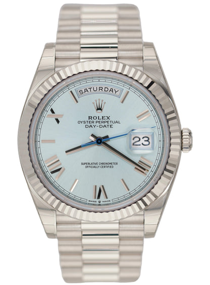 Rolex Day-date 40MM 228236 "Ice Blue" (2026 FULL STICKERS Box & Papers)