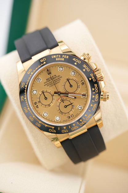 Rolex Daytona 116518LN "Champagne Diamond" (2020 NEW OLD STOCK - Box & Papers)