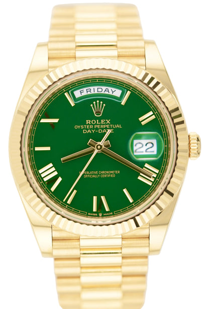 Rolex Day-date 40MM 228238 "Money Green" (2025 Box & Papers)