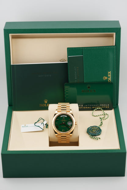 Rolex Day-date 40MM 228238 "Money Green" (2025 Box & Papers)