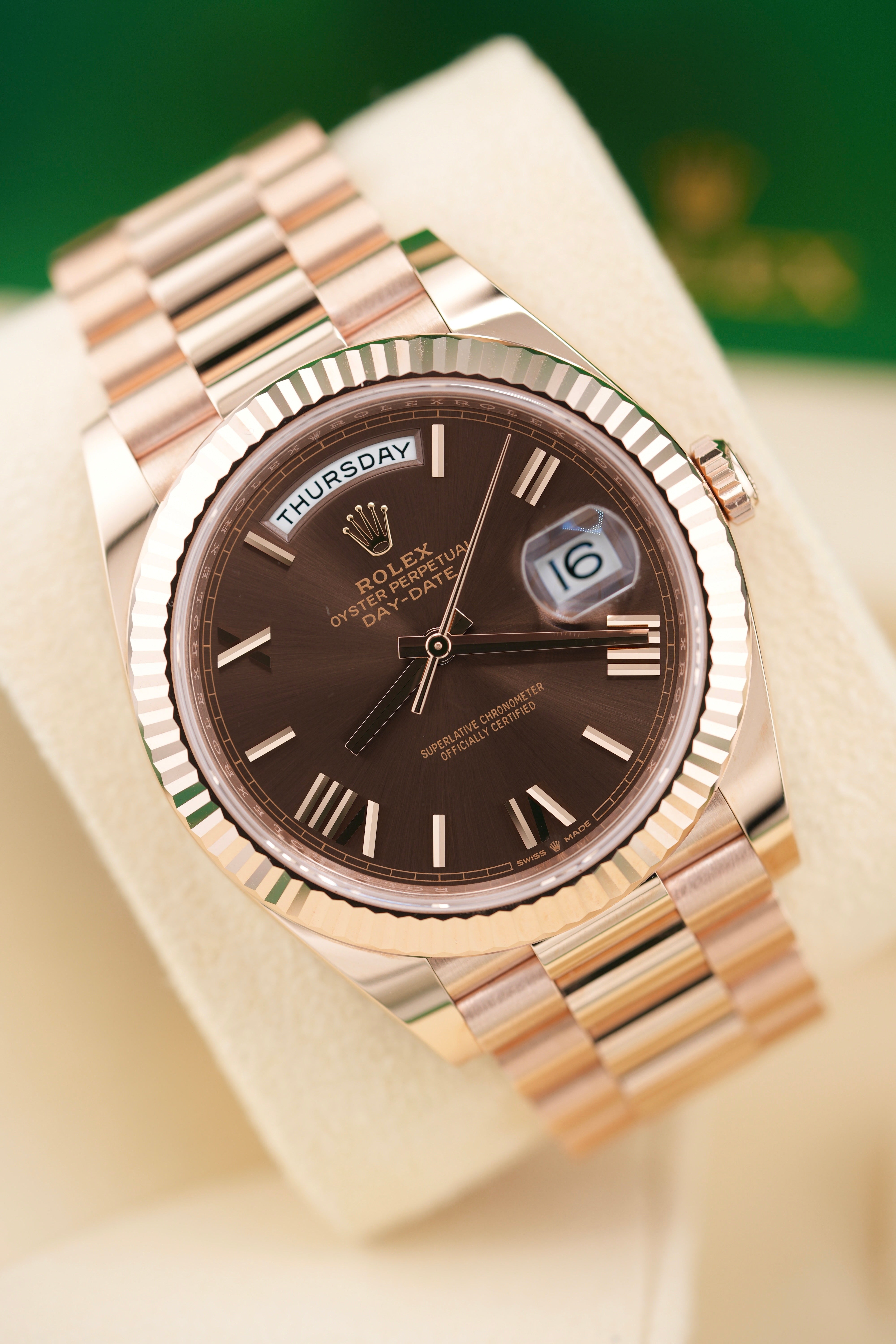Rolex Day-date 40MM 228235 "Chocolate" (2022 Box & Papers)