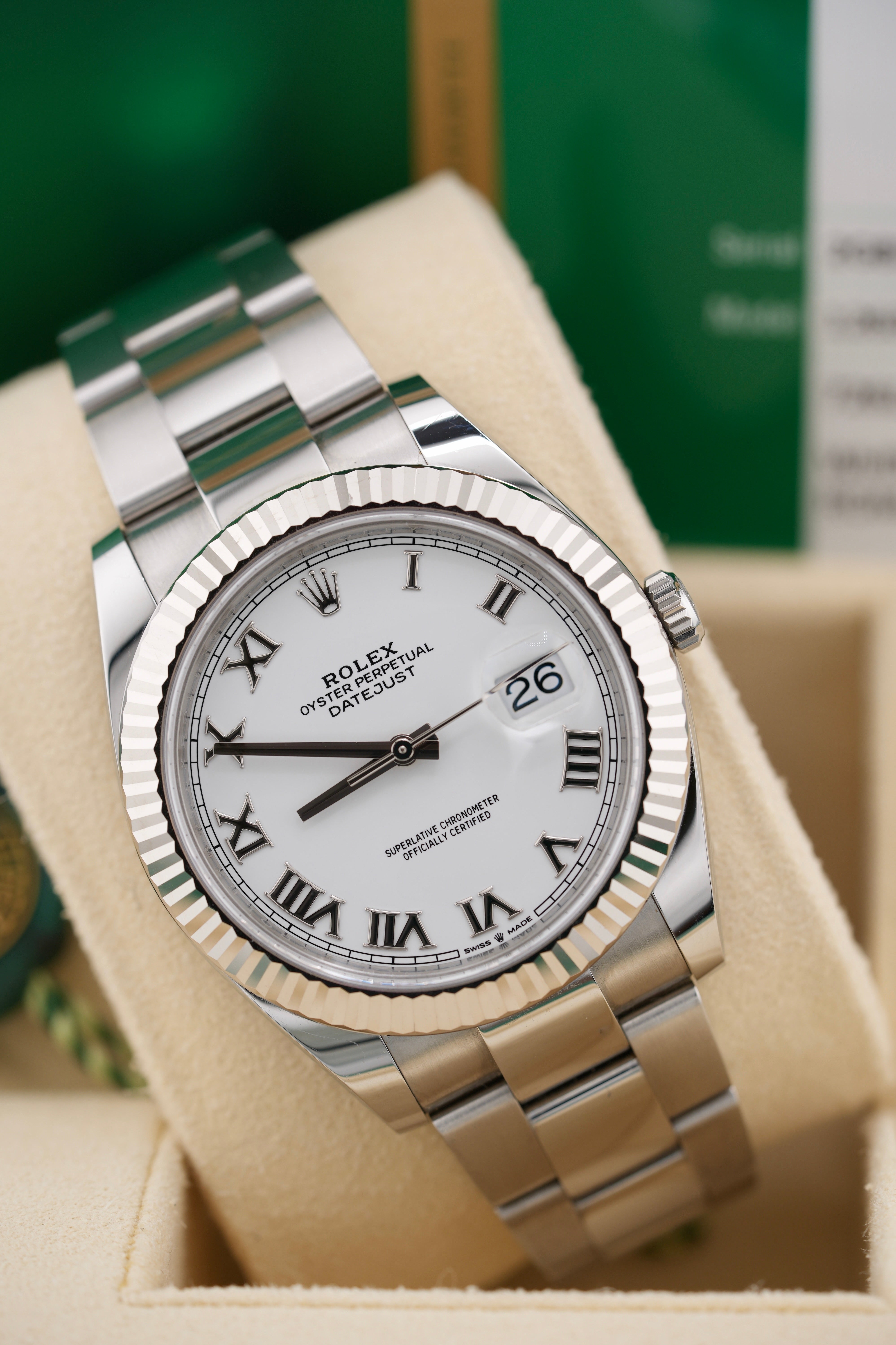 Rolex Datejust 126334 "White Roman" (2019 Box & Papers)
