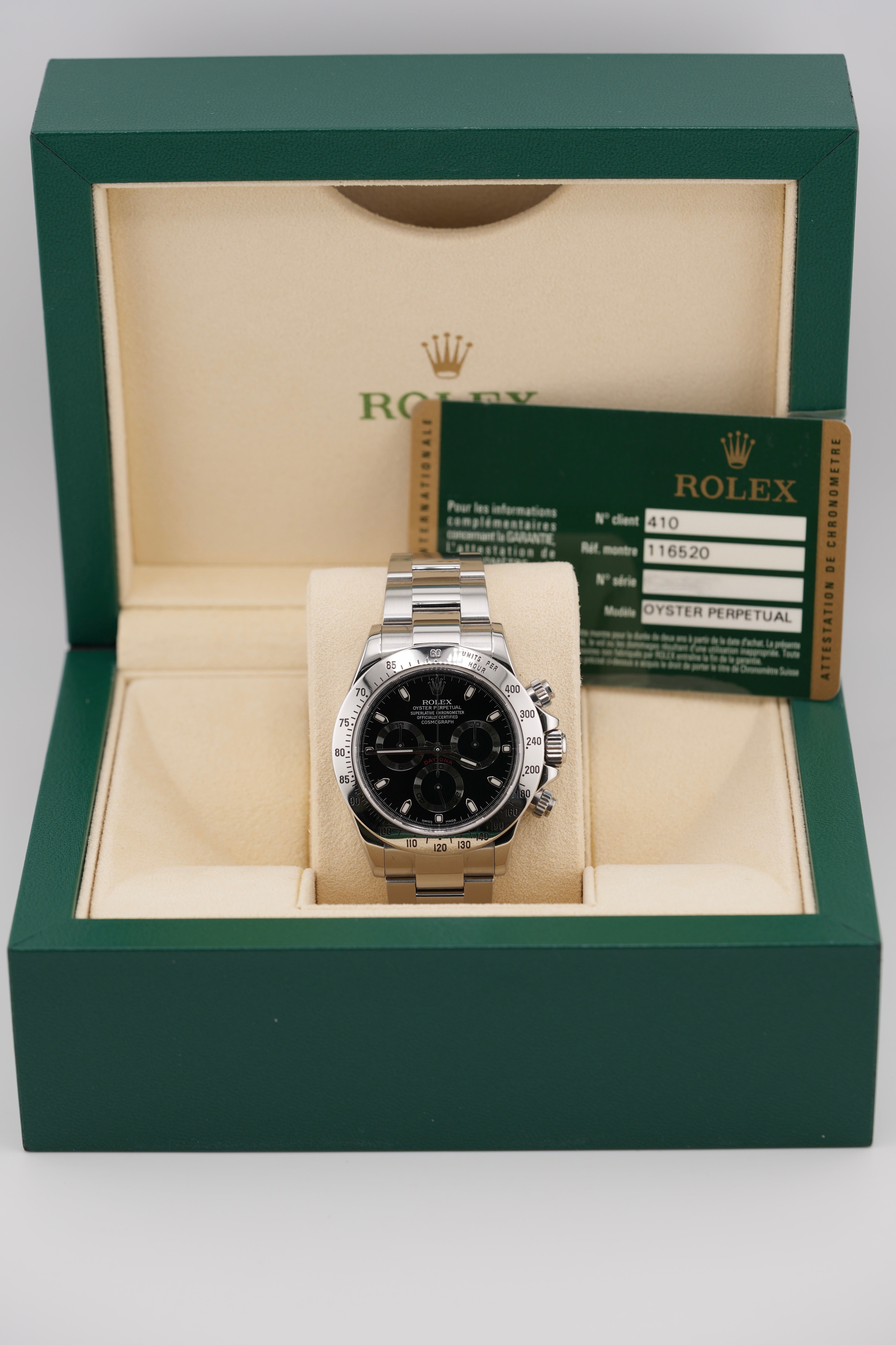 Rolex Daytona 116520 "Black" (2012 Box & Papers)