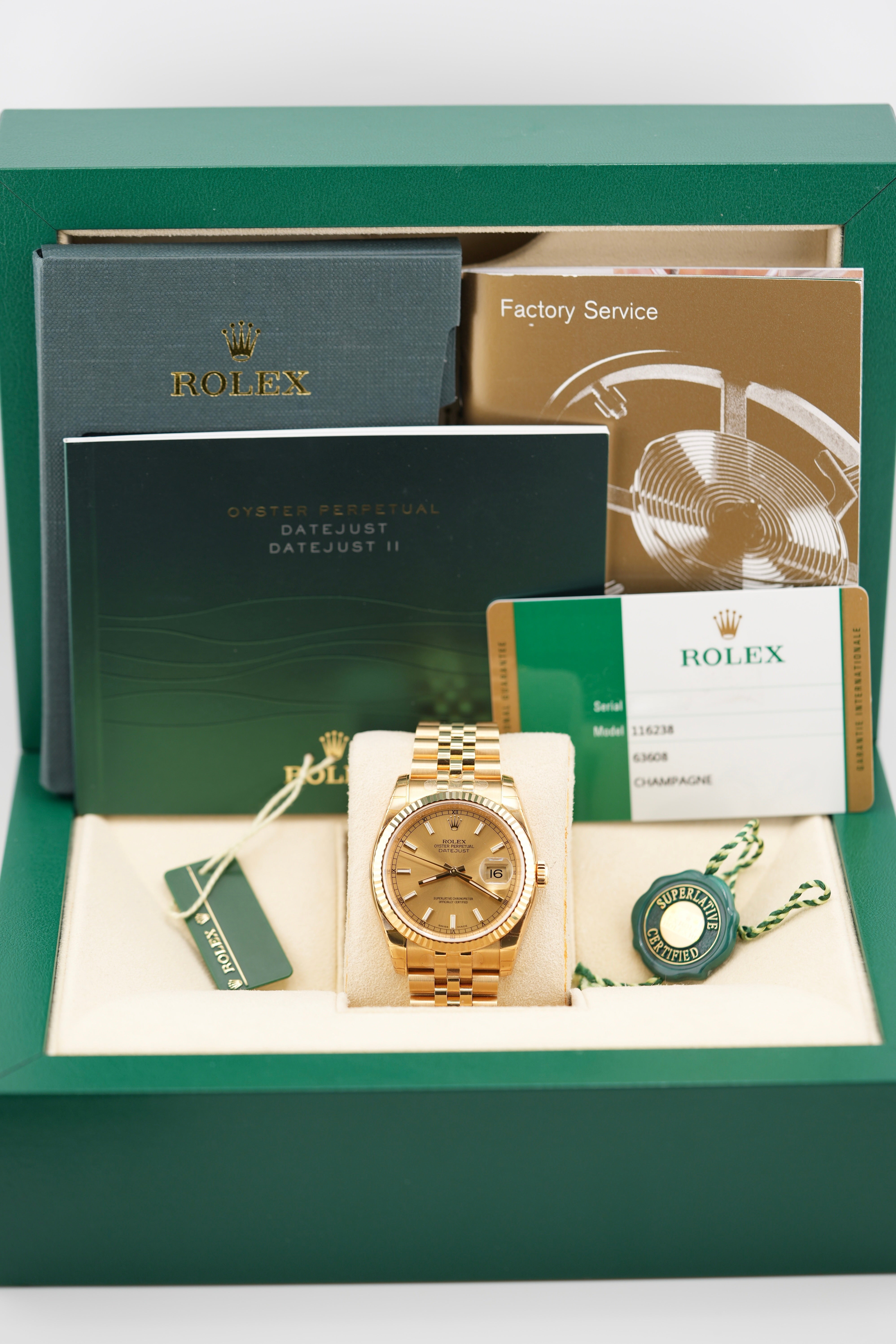 Rolex Datejust 36MM 116238 "Super-jubilee" (2015 UNWORN Box & Papers)