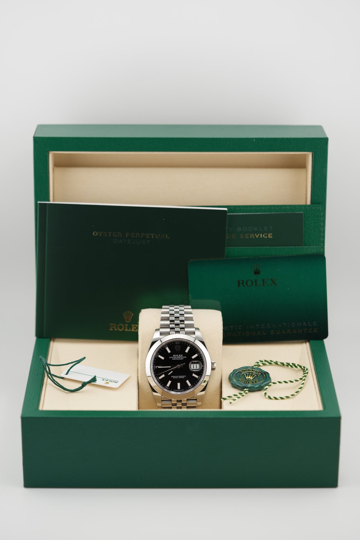 Rolex Datejust 41mm 126300 "Black Stick" (2025 Box & Papers)