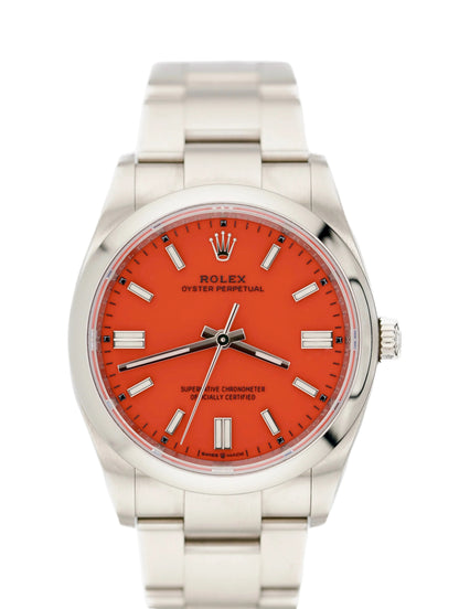 Rolex Oyster Perpetual 36MM "Coral Red" (2021 Box & Papers)