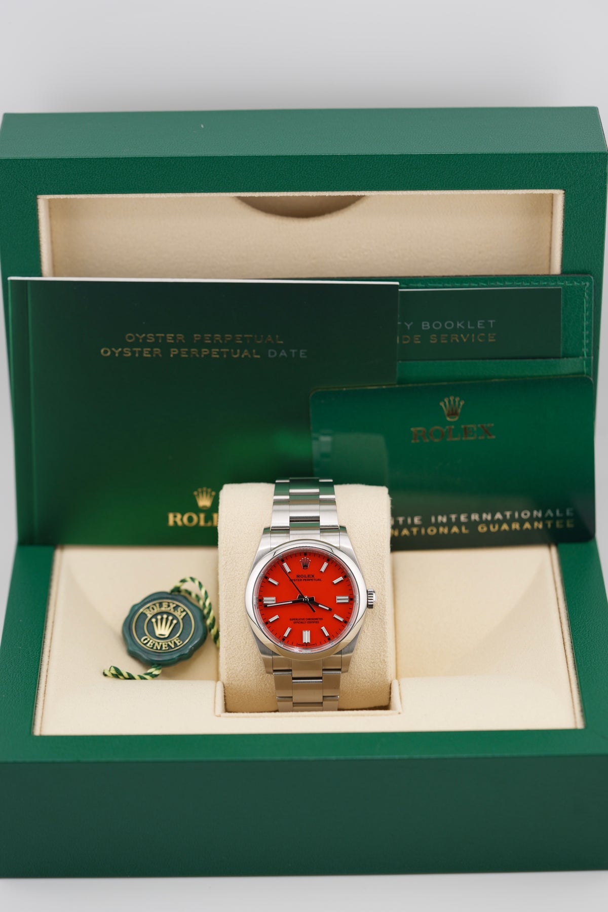 Rolex Oyster Perpetual 36MM "Coral Red" (2021 Box & Papers)