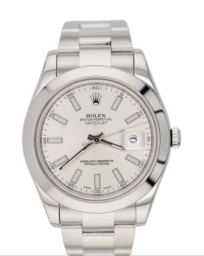Rolex Datejust II 116300 "Silver Stick" (2013 Box & Papers)
