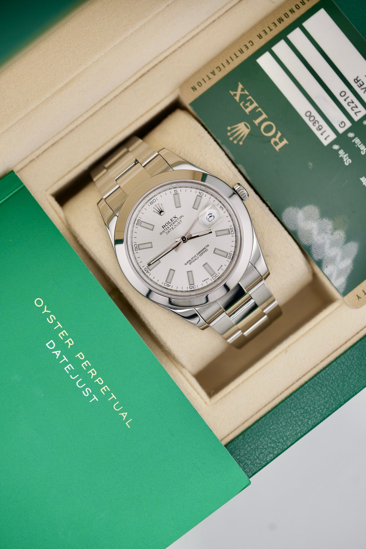 Rolex Datejust II 116300 "Silver Stick" (2013 Box & Papers)