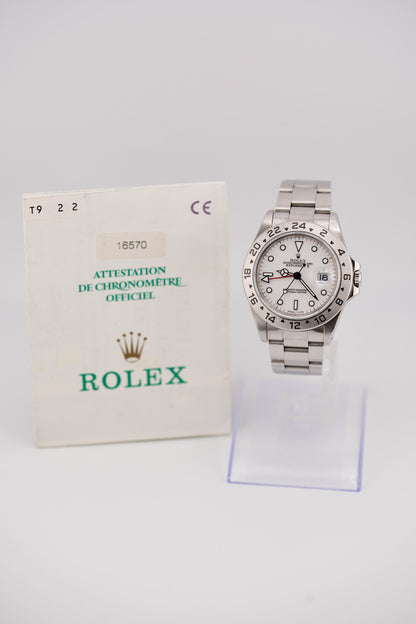 Rolex Explorer II 16570 "Polar" (1997 Papers)