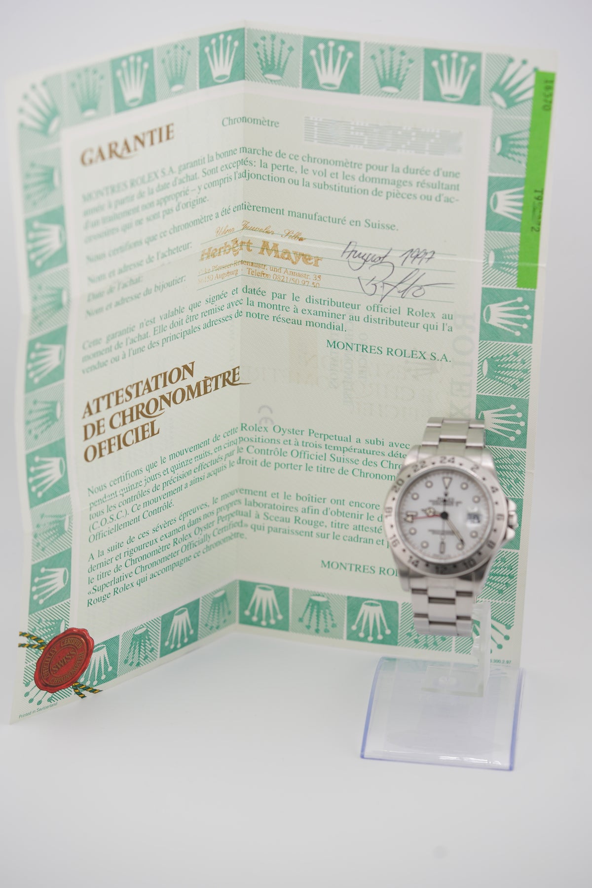 Rolex Explorer II 16570 "Polar" (1997 Papers)