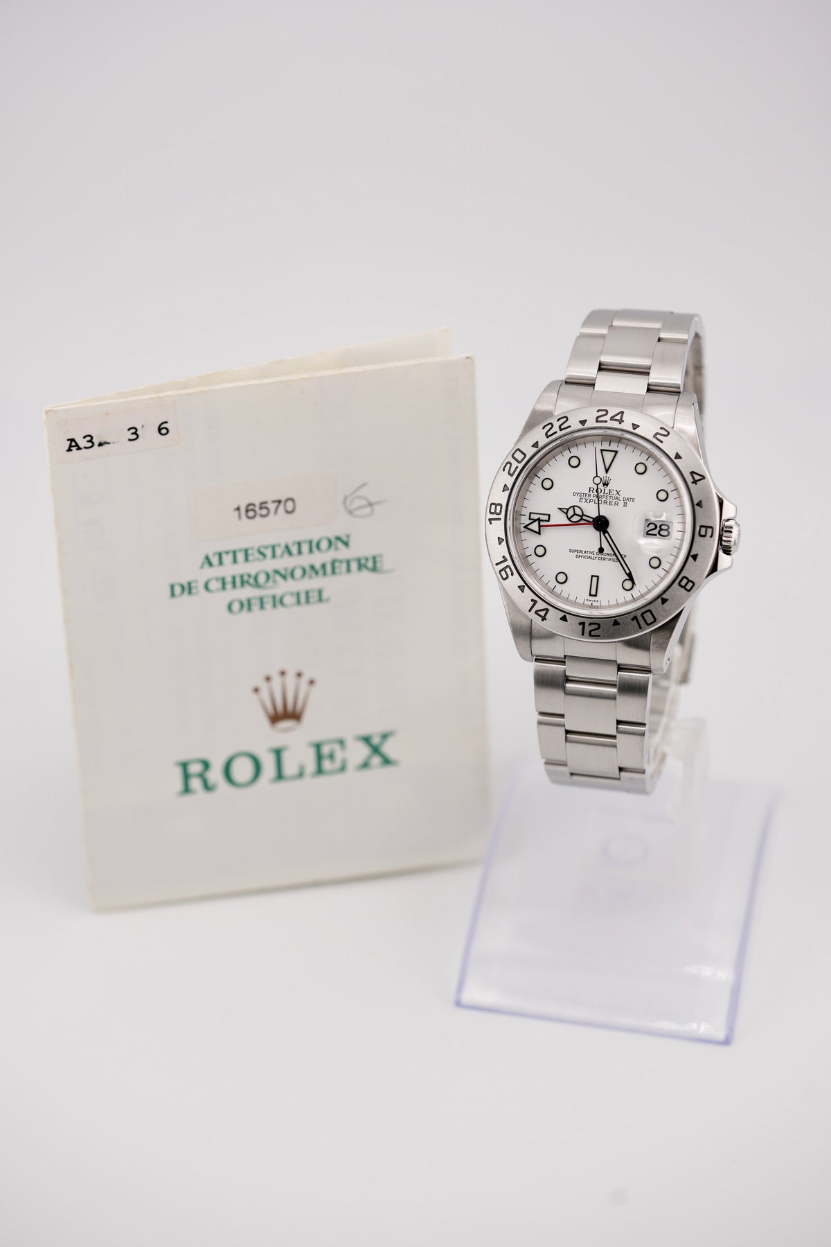 Rolex Explorer II 40MM 16570 "Swiss Only" (1999 Watch & Papers)