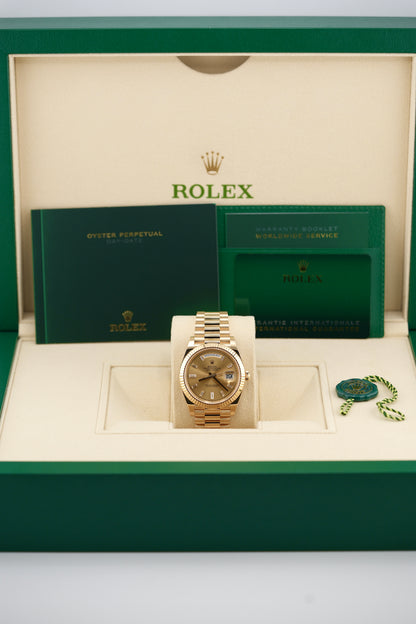 Rolex Day-date 40MM 228238 "Baguette" (2024 Box & Papers)