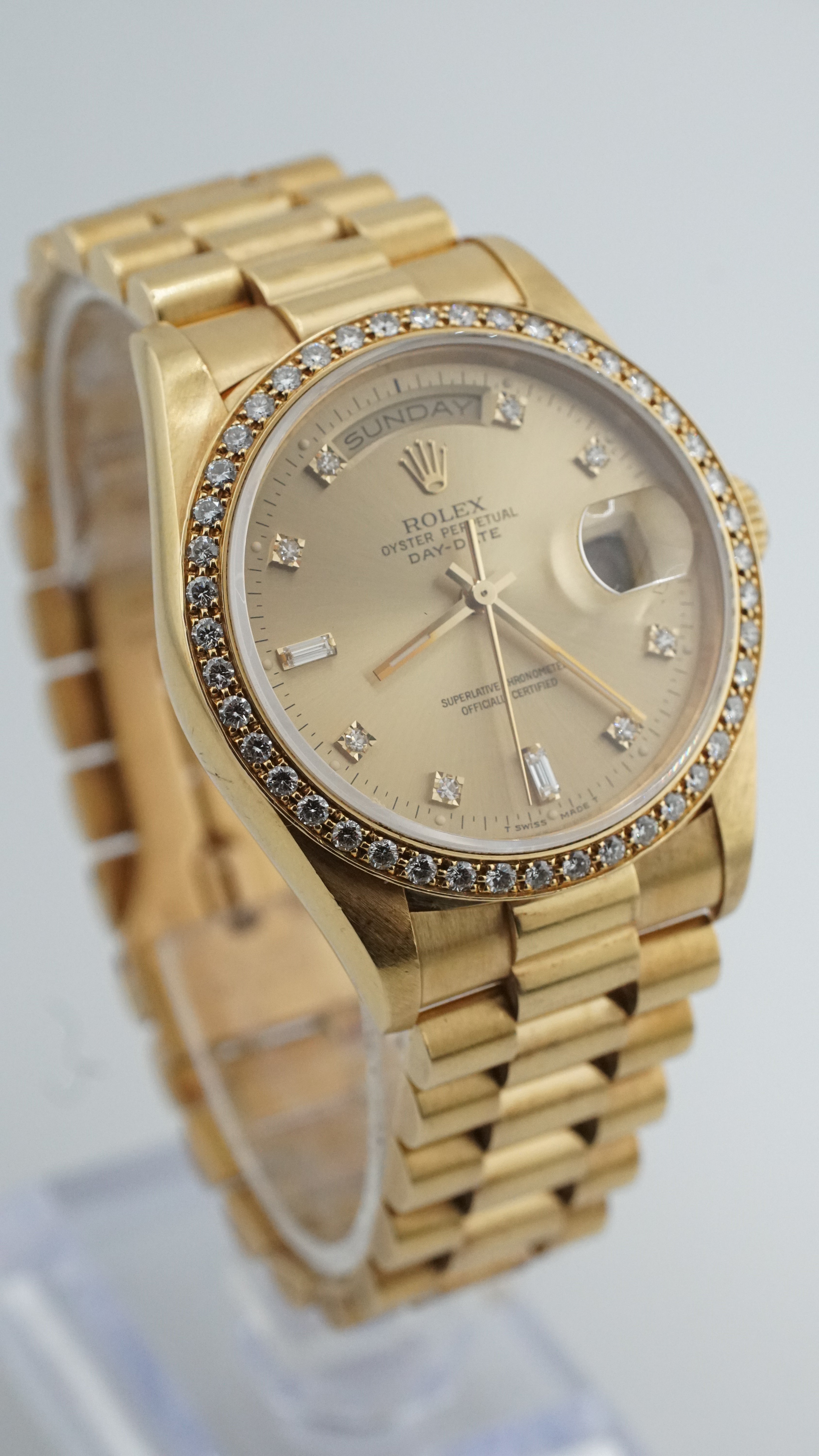 Rolex Day-date 18348G Factory Diamonds