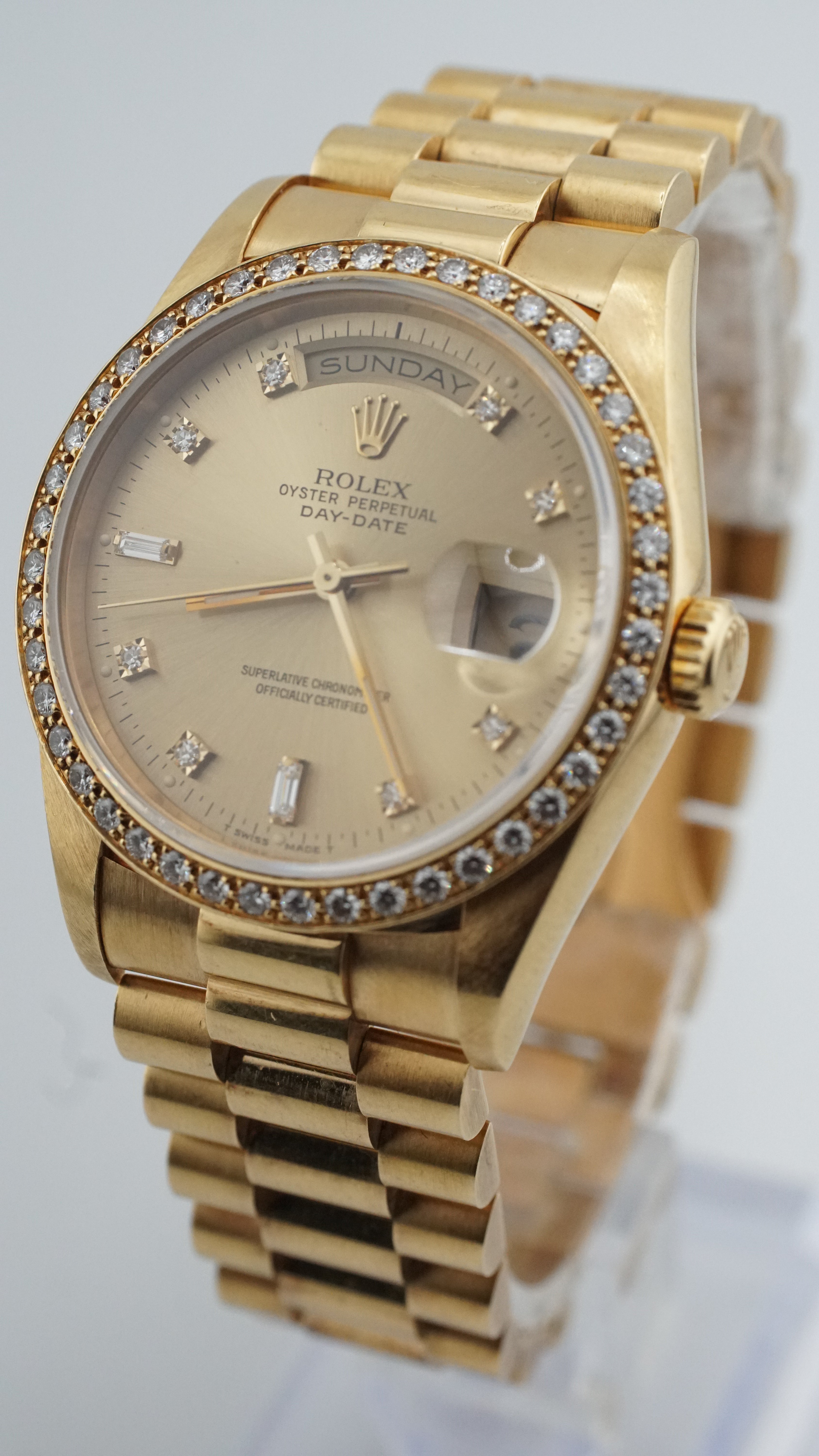 Rolex Day-date 18348G Factory Diamonds