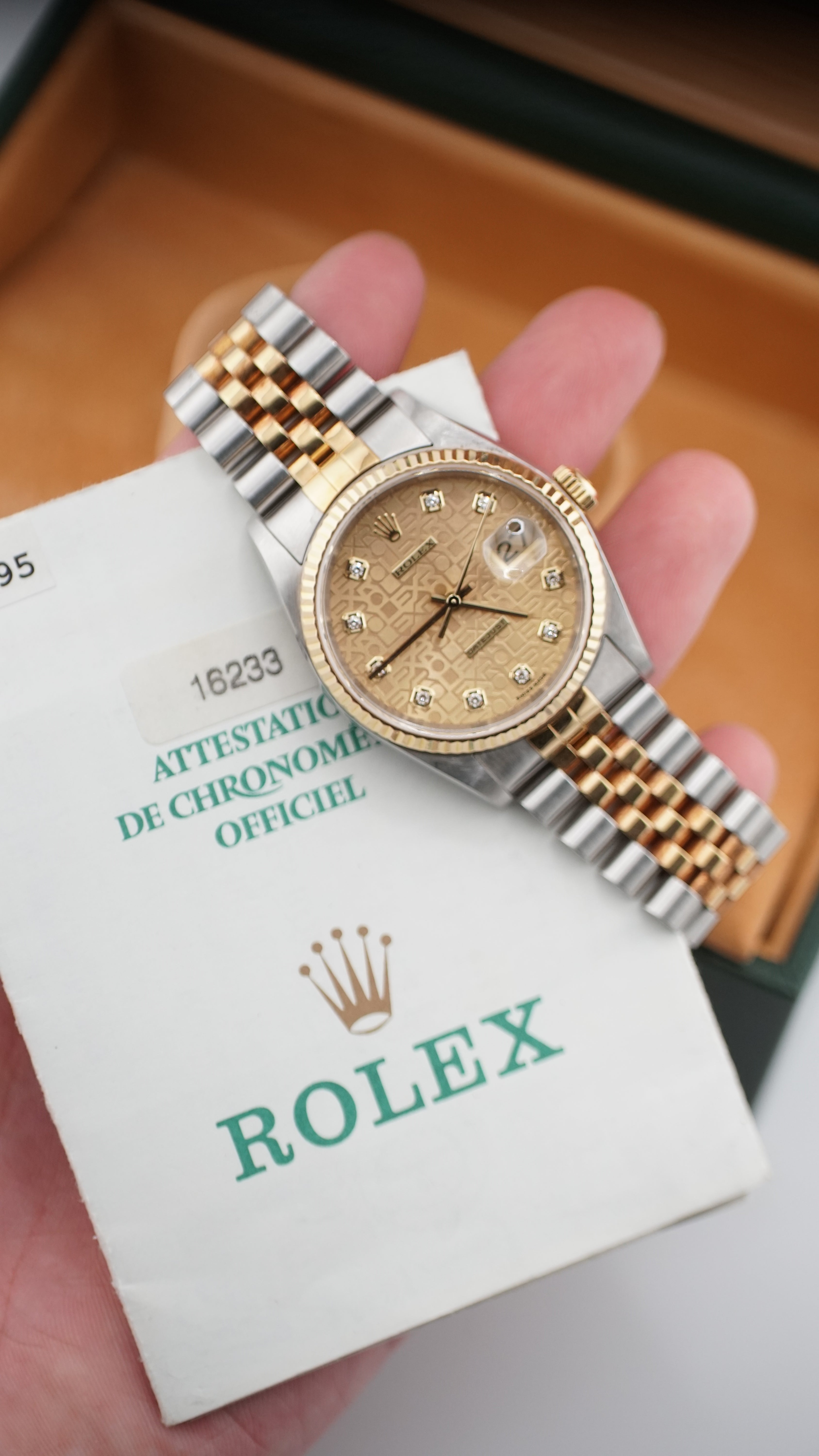 Rolex Datejust 16233G Anniversary Dial